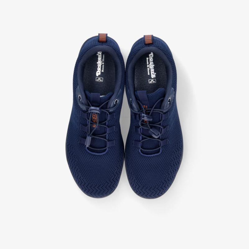 Leichte, atmungsaktive Sportschuhe mit komfortabler Passform und robuster Schnürung in navy Farbe, Draufsicht Paar