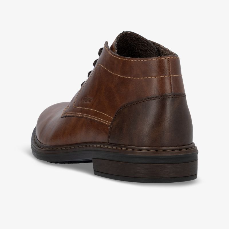 Brauner Lederschuh mit robuster Sohle und komfortablem Schnitt, stilvoll und langlebig