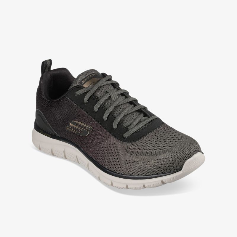 Sportlicher grauer Laufschuh mit atmungsaktivem Mesh, flexibler Sohle und gepolstertem Tragekomfort