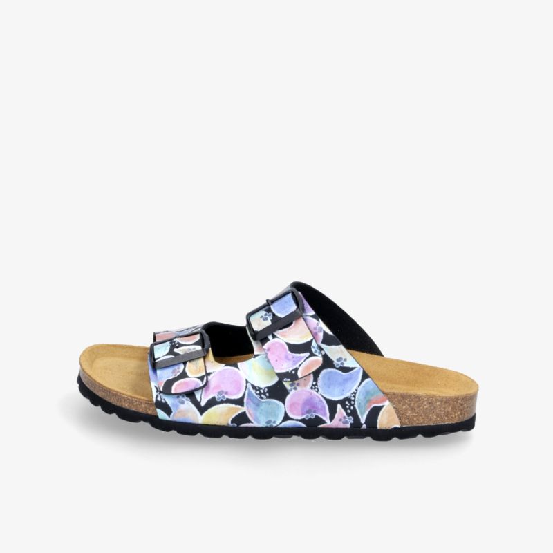 Bequeme Sandale mit verstellbaren Riemen, weichem Fußbett und floralem Design für angenehmen Tragekomfort