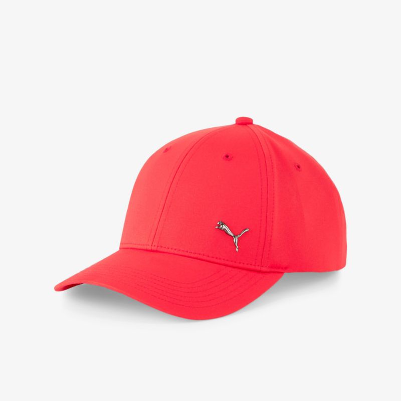 Leuchtend rote Kappe mit prominentem Markenlogo, bietet stilvolles Design und perfekten Sitz für Komfort.