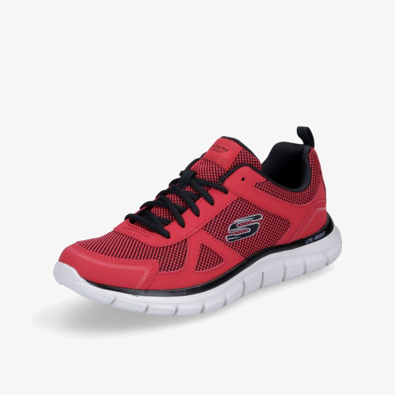 Roter Sneaker mit flexibler Sohle, sportlichem Design und atmungsaktivem Material für optimalen Komfort.