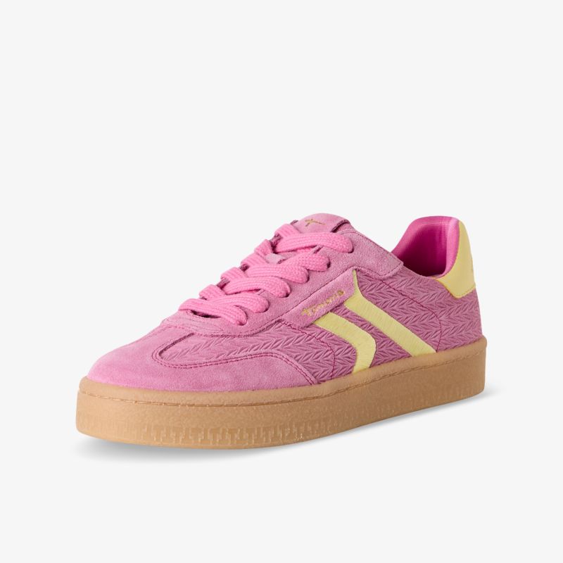 Stylischer rosa Sneaker mit robuster Gummisohle, modischem Design und bequemer Passform für vielseitigen Tragekomfort