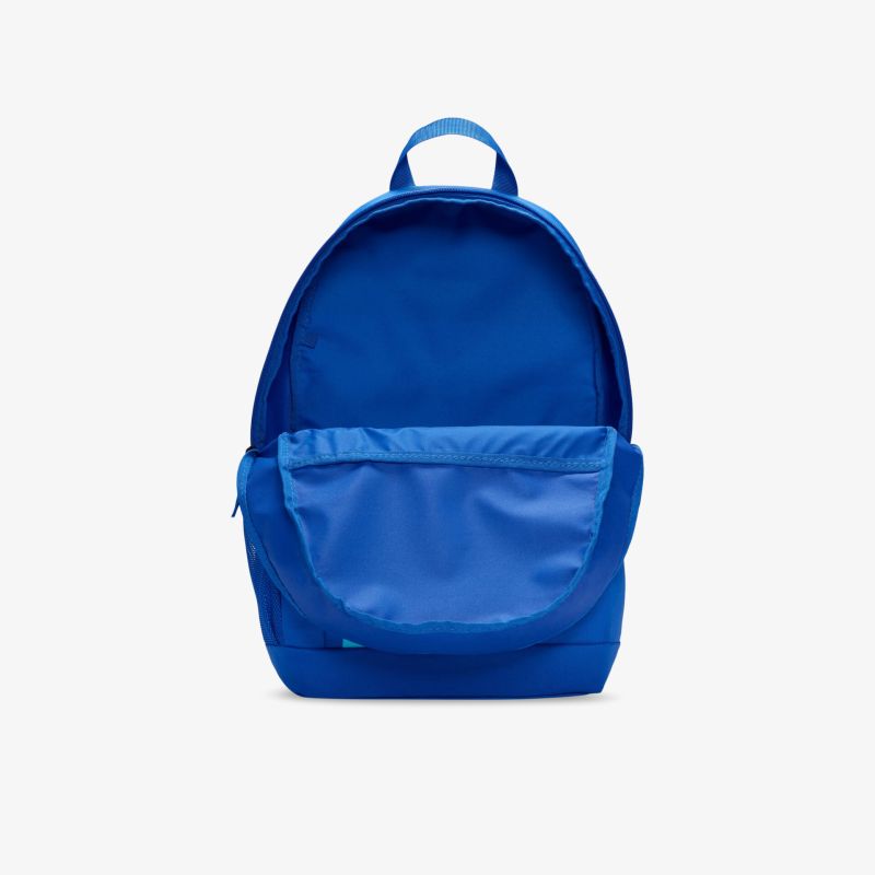 Blauer Rucksack mit großem Hauptfach und Fronttasche, ideal für den täglichen Gebrauch und Freizeitaktivitäten.
