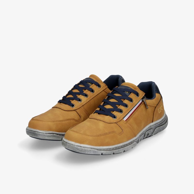 Bequeme braune Schnürschuhe mit flexibler Sohle und modernem Casual-Design, ideal für den Alltag und guten Halt