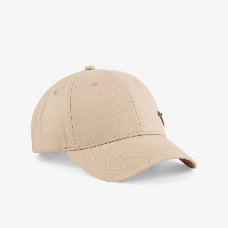 Stilvolle beige Basecap mit klassischem Design und verstellbarem Verschluss für optimalen Tragekomfort.