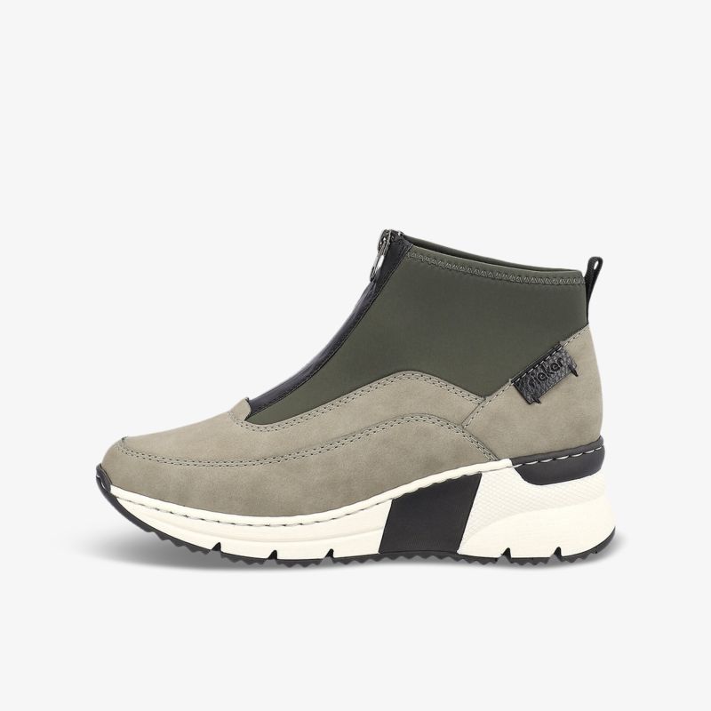 Moderner Halbschuh mit Reißverschluss, rutschfester Sohle und sportlichem Look für vielseitigen Einsatz.