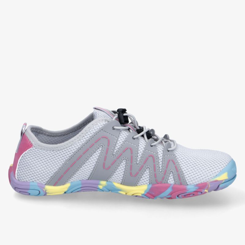 Leichter Sportschuh mit flexibler Sohle, atmungsaktivem Mesh und schnellschnürung, farbenfrohes modernes Design