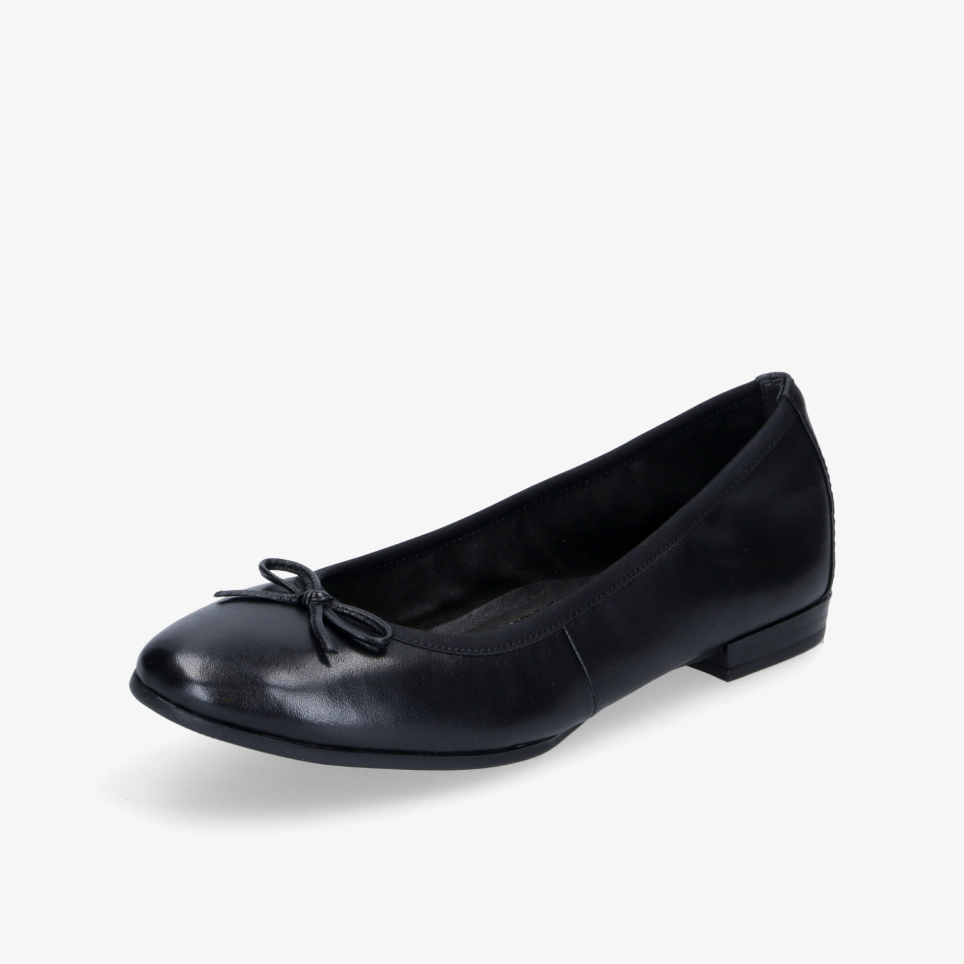 Stylishe schwarze Ballerinas mit Schleife für eleganten Auftritt und hohen Tragekomfort.