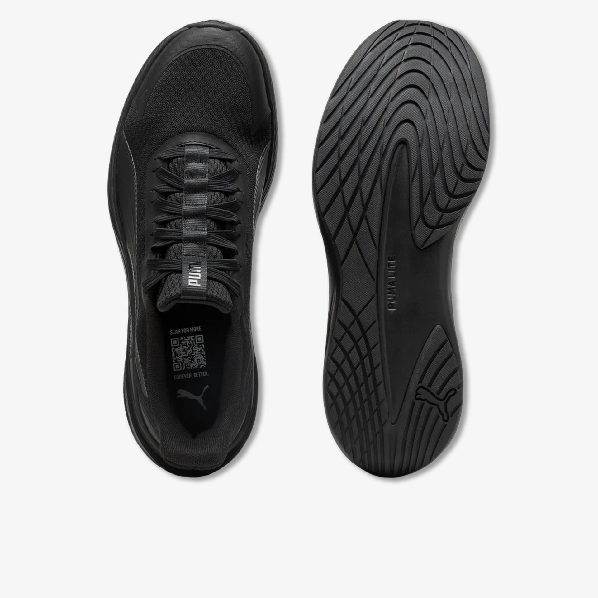 Atmungsaktive schwarze Sportschuhe mit rutschfester Sohle und strapazierfähiger Konstruktion