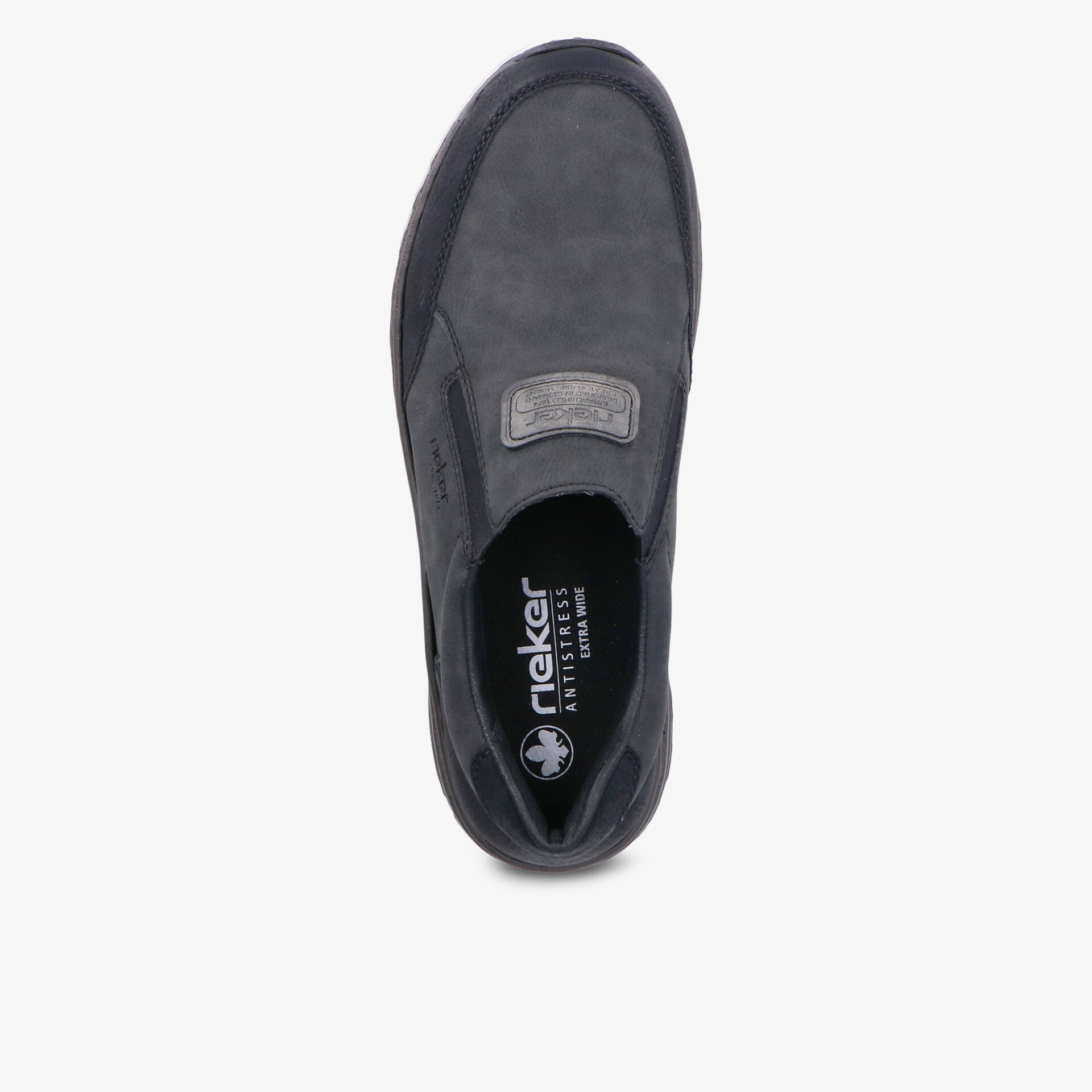Elegante schwarze Slipper mit rutschfester Sohle und bequemem Tragekomfort.