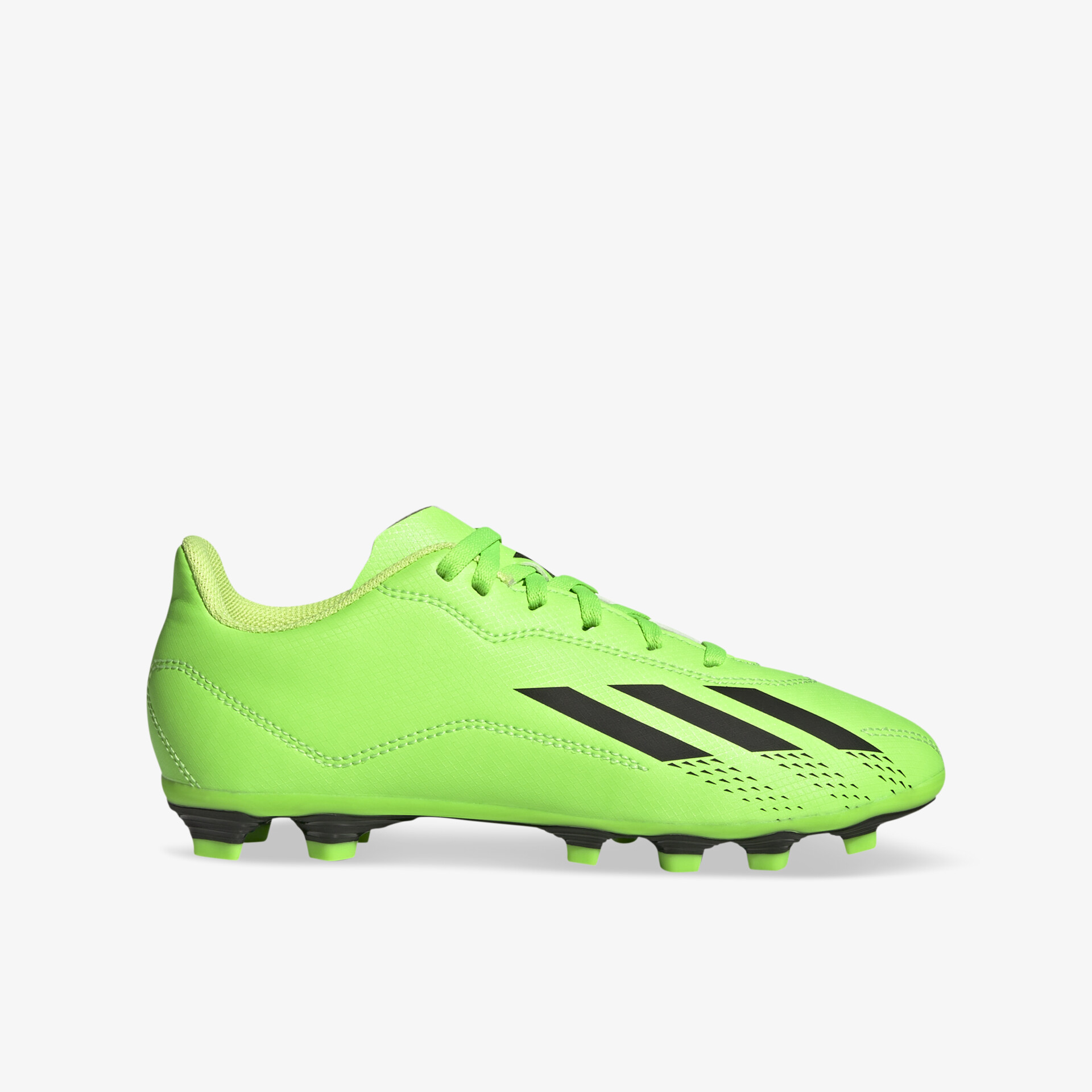 Grüne Fußballschuhe mit auffälligem Design für optimale Performance und Traktion auf dem Spielfeld.