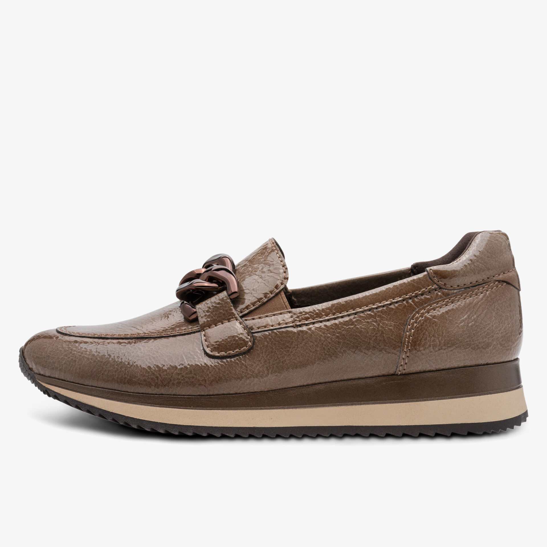 Bequemer brauner Loafer mit modischem Design und rutschfester Sohle ideal für Alltag und Freizeit
