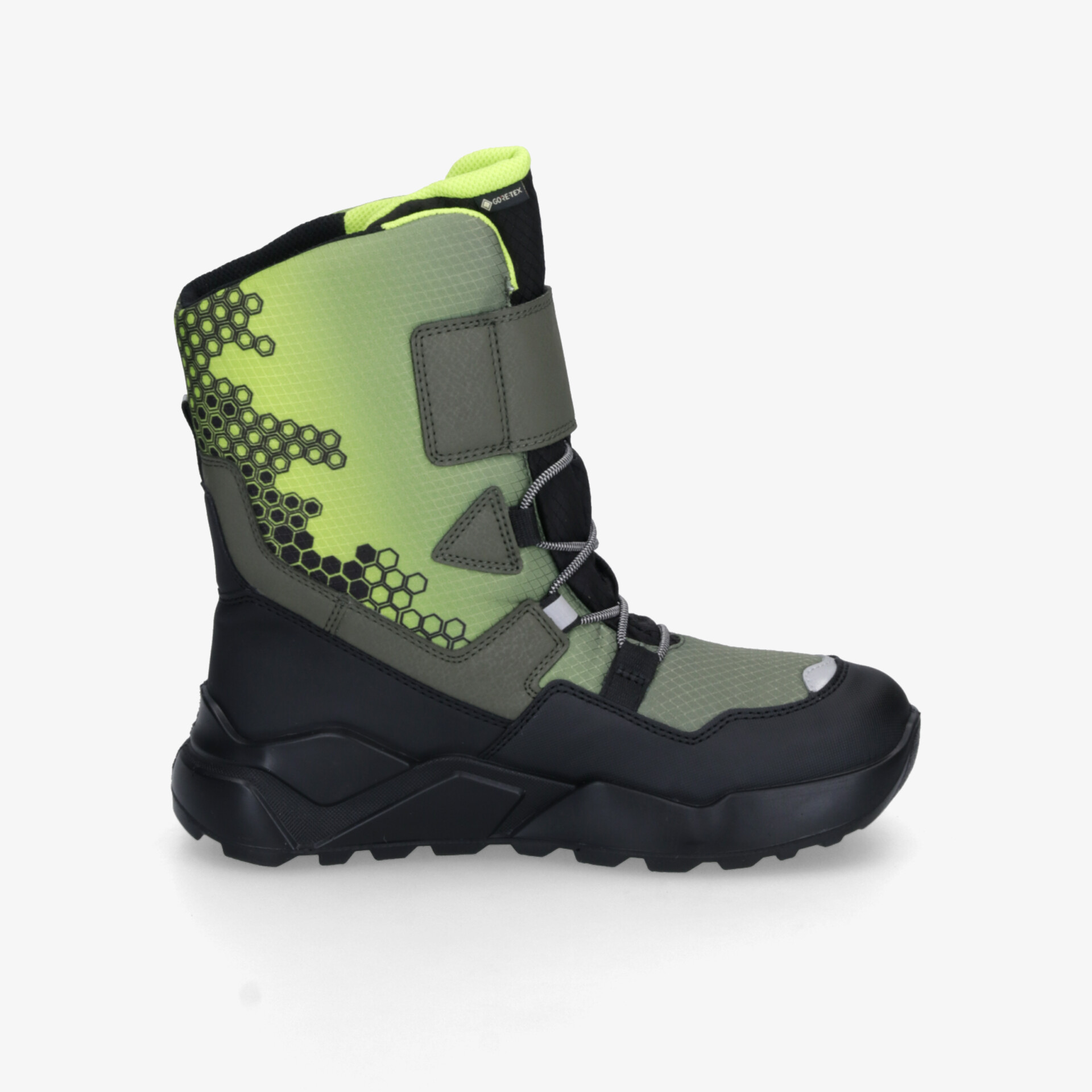 Robuster Winterstiefel mit warmem Innenfutter, wasserabweisendem Material und rutschfester Sohle für optimale Sicherheit