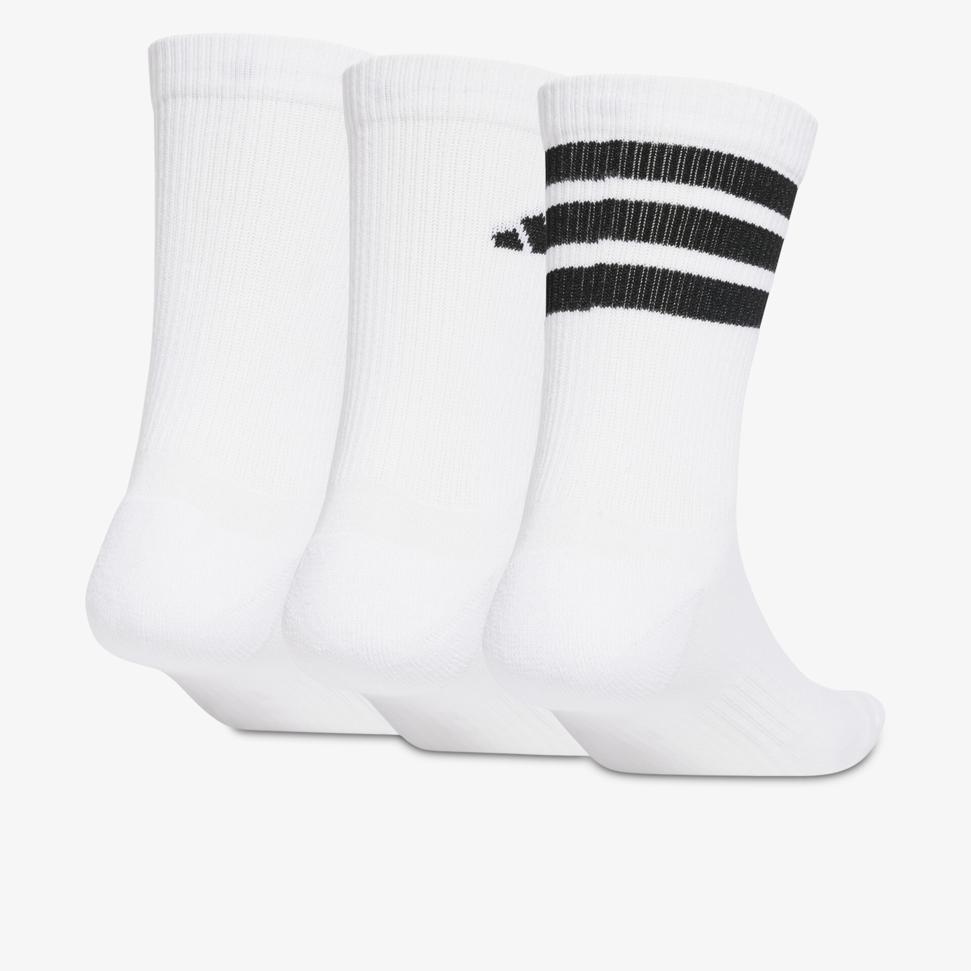 Drei weiße Sportsocken mit elastischem Bund, im praktischen 3er Pack, komfortabel und atmungsaktiv