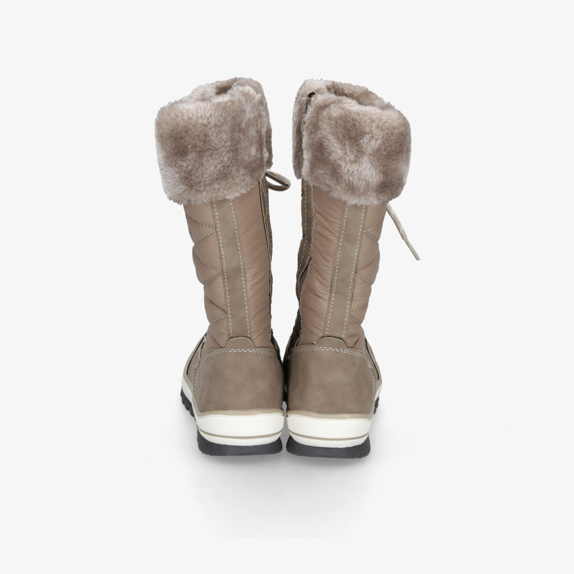 Rückansicht bequemer Winterstiefel mit flauschigem Innenfutter und hohem Schaft für optimalen Komfort