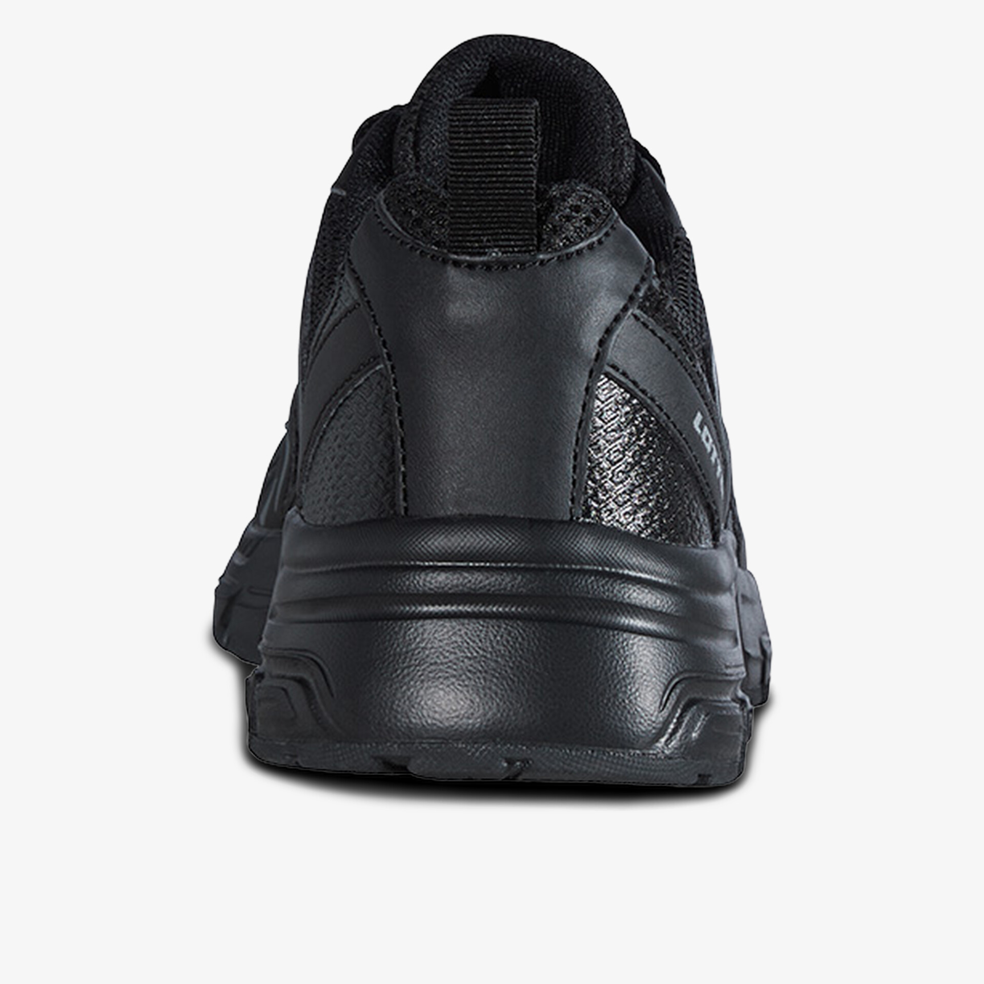 Schwarzer Sportschuh robust und rutschfest mit angenehmem Tragekomfort, ideal für Alltag und Sport