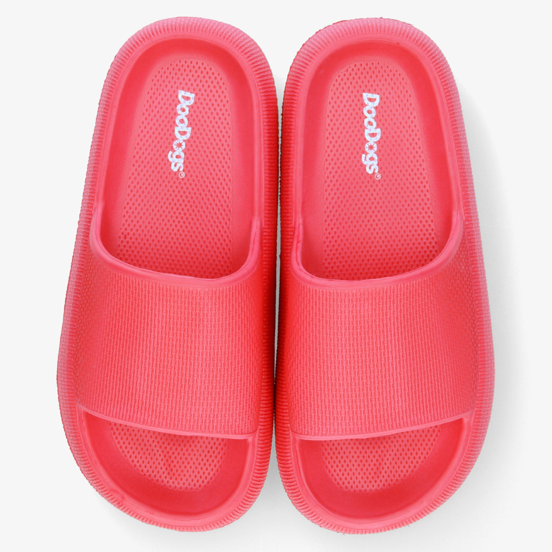 Rote, bequeme und rutschfeste Gummibadelatschen, wasserfest und pflegeleicht, ideal für Indoor und Outdoor