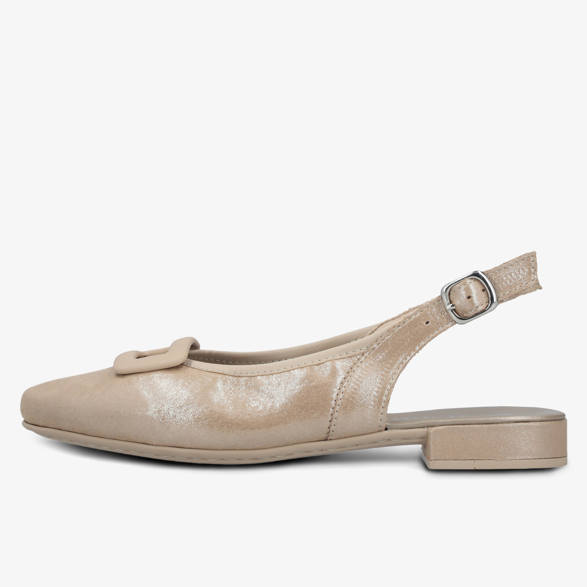 Eleganter Slingback-Schuhe mit flachem Absatz in beige, bequem und vielseitig kombinierbar für stilvolle Outfits