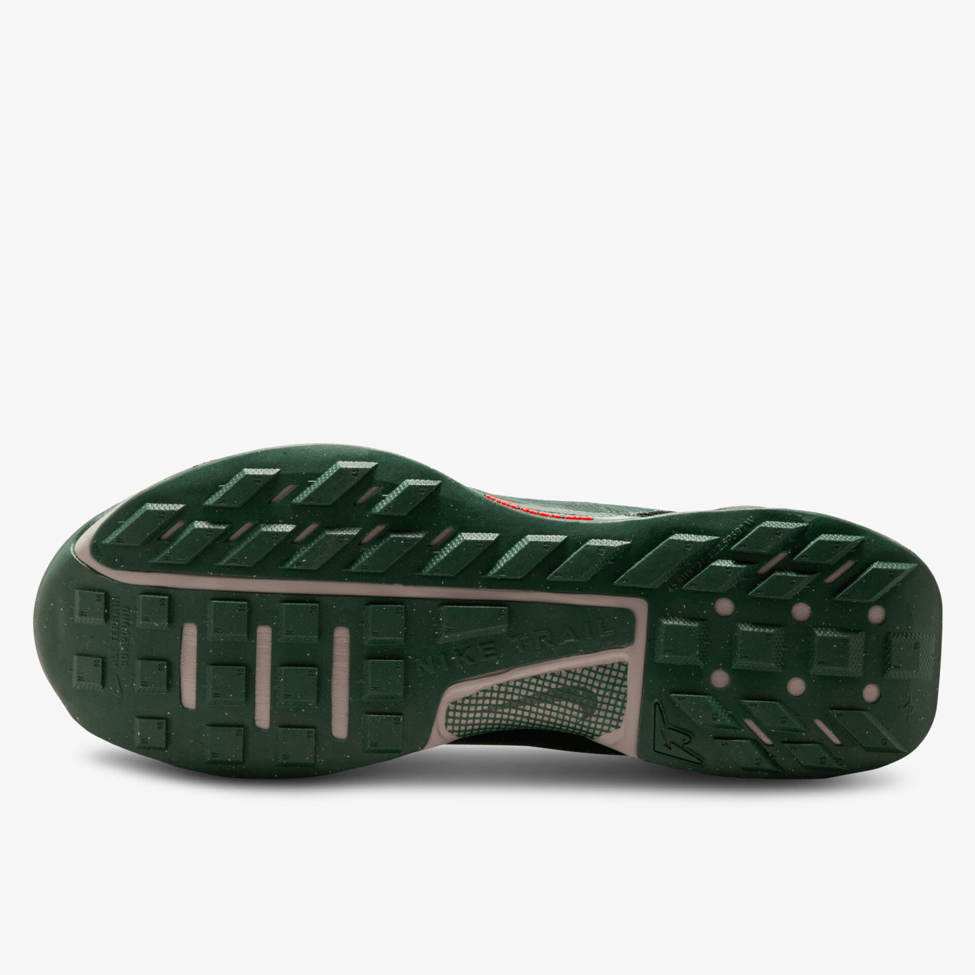 Robuste grüne Schuhsohle mit tiefem Profil für hervorragende Traktion und optimale Rutschfestigkeit