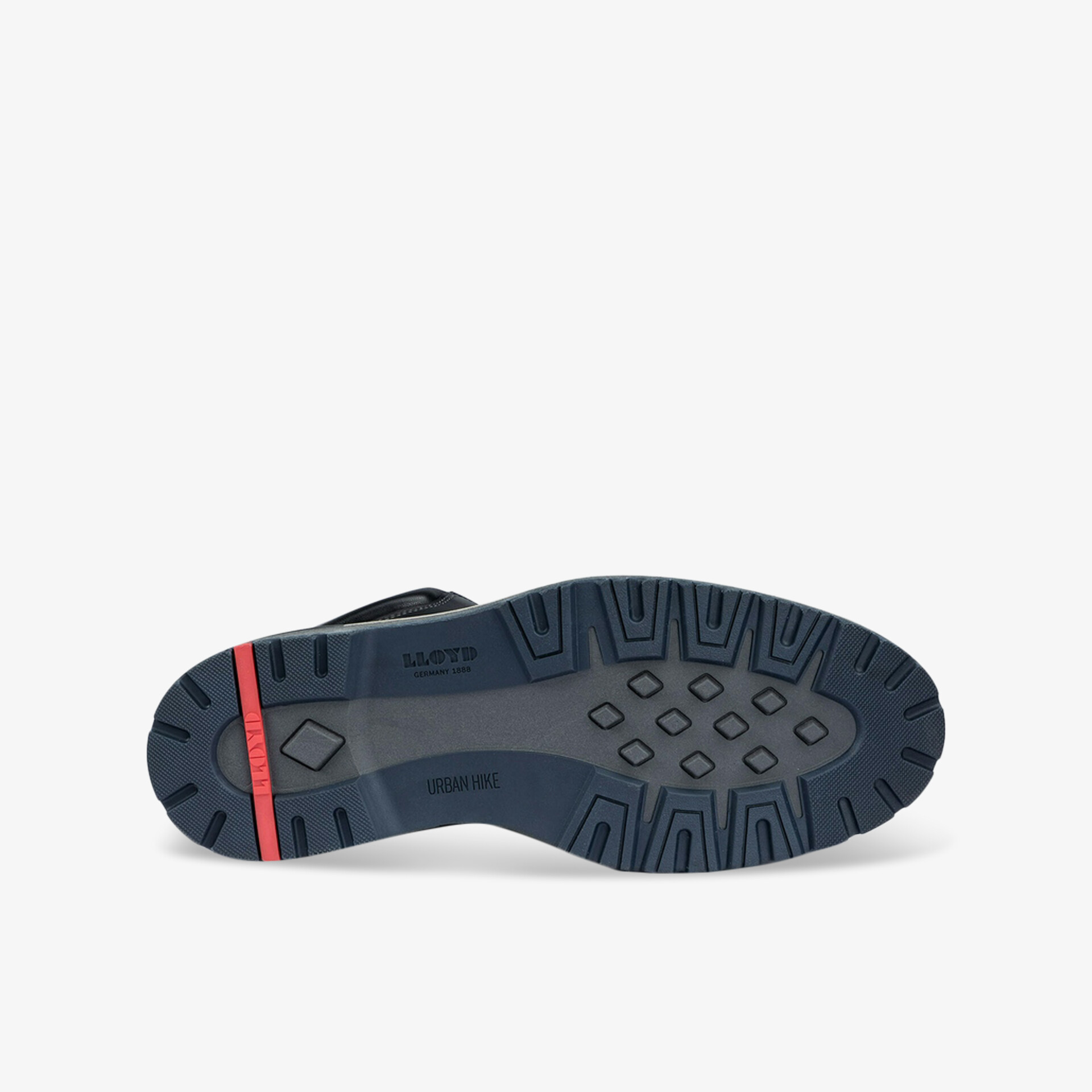 Rutschfeste und robuste Schuhsohle mit profiliertem, griffigem Design für optimale Bodenhaftung