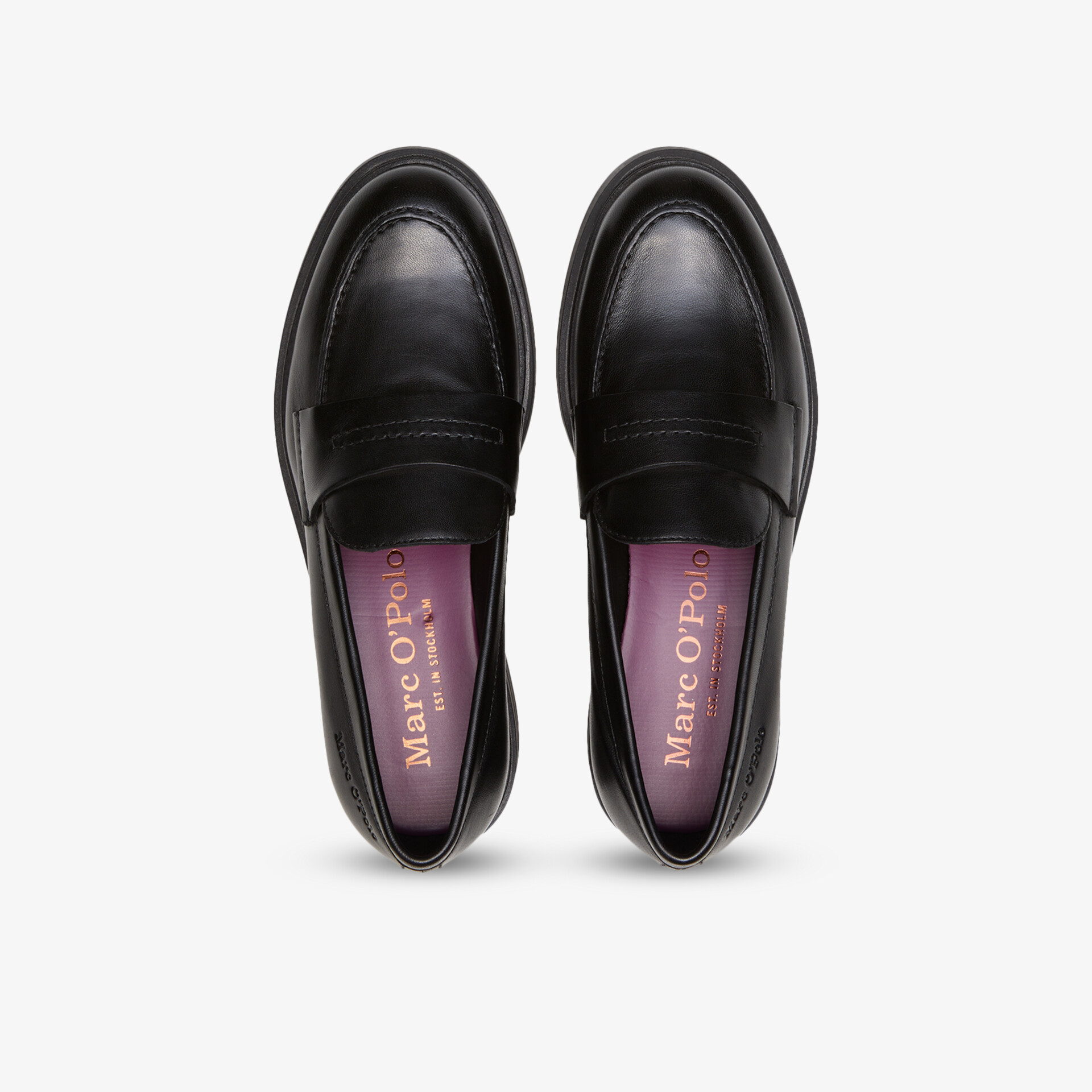 Elegante schwarze Leder-Loafers mit klassischem Design und bequemer Passform, ideal für stilvolle Auftritte.