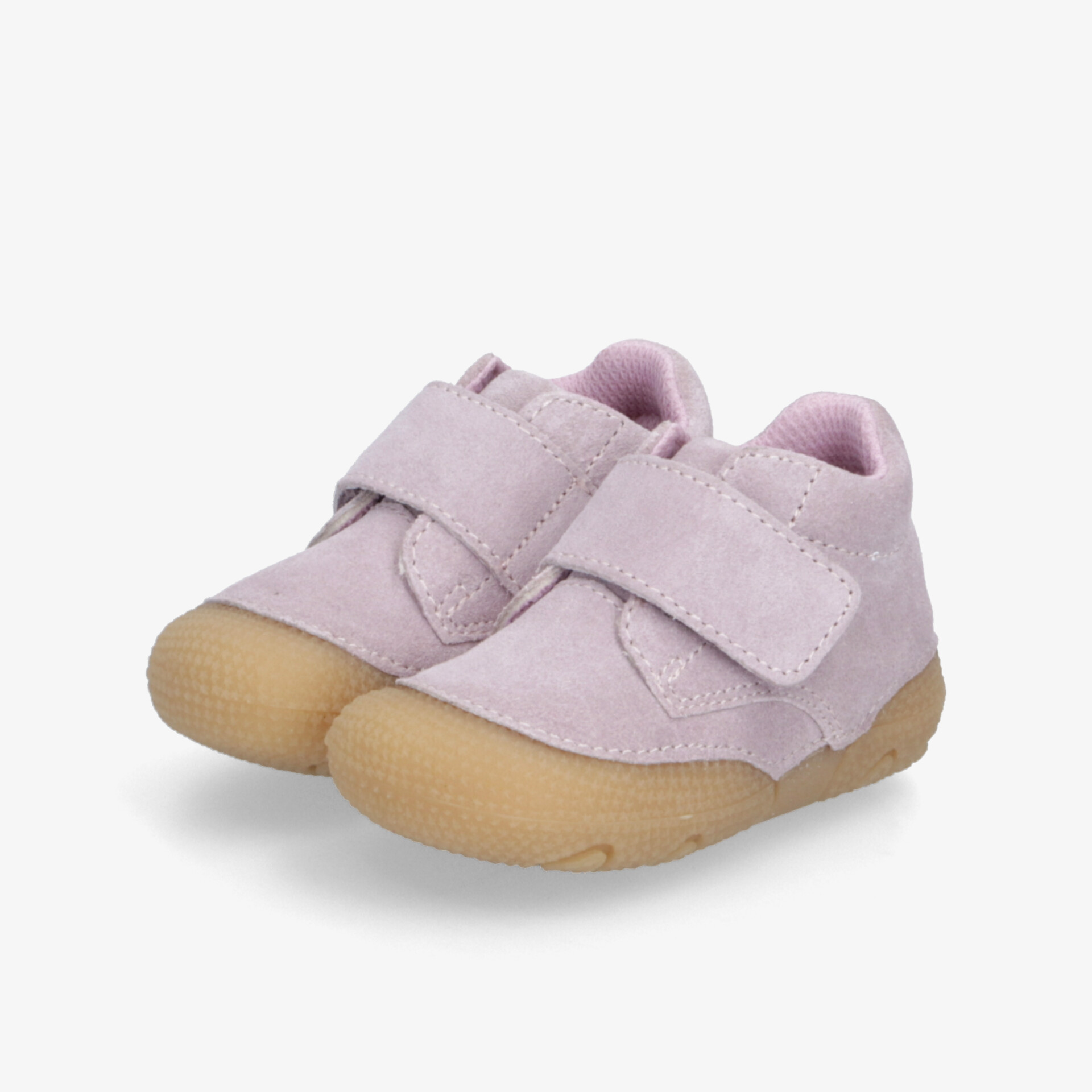 Kleiner leichter Kinderschuh mit robustem Naturgummi, weichem Material und praktischem Klettverschluss für einfachen Einstieg