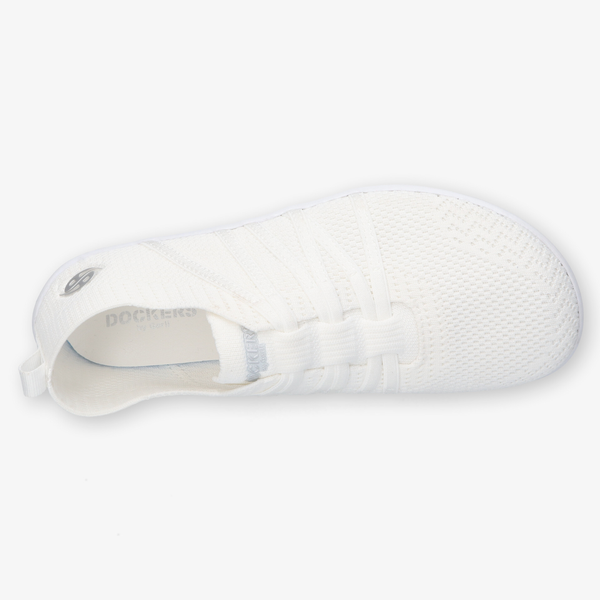 Leichter, atmungsaktiver Sportschuh in weiß mit flexiblem Material und rutschfester Sohle