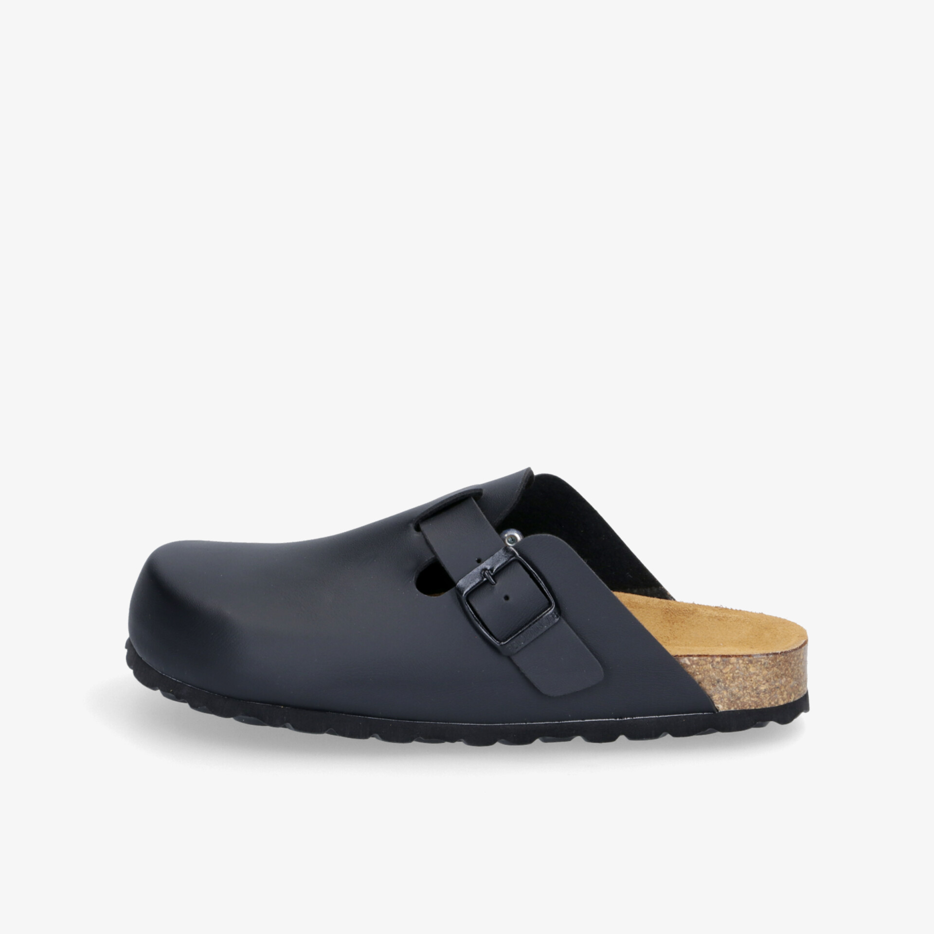 Ergonomischer Clog mit rutschfester Sohle und einstellbarer Schnalle in klassischem Design.