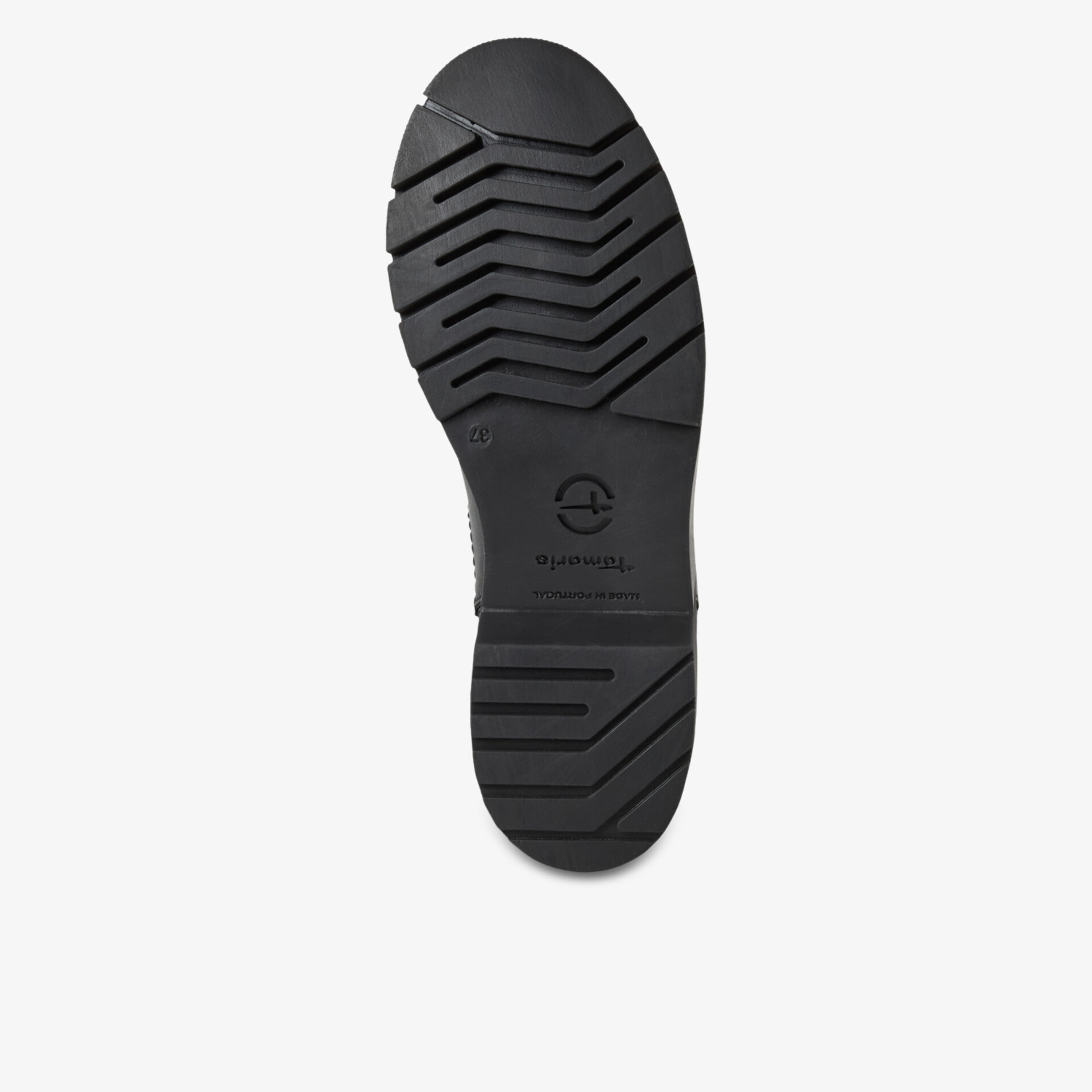 Robuste und rutschfeste Schuhsohle mit tiefem Profil für sicheren Halt und langlebige Outdoor-Nutzung