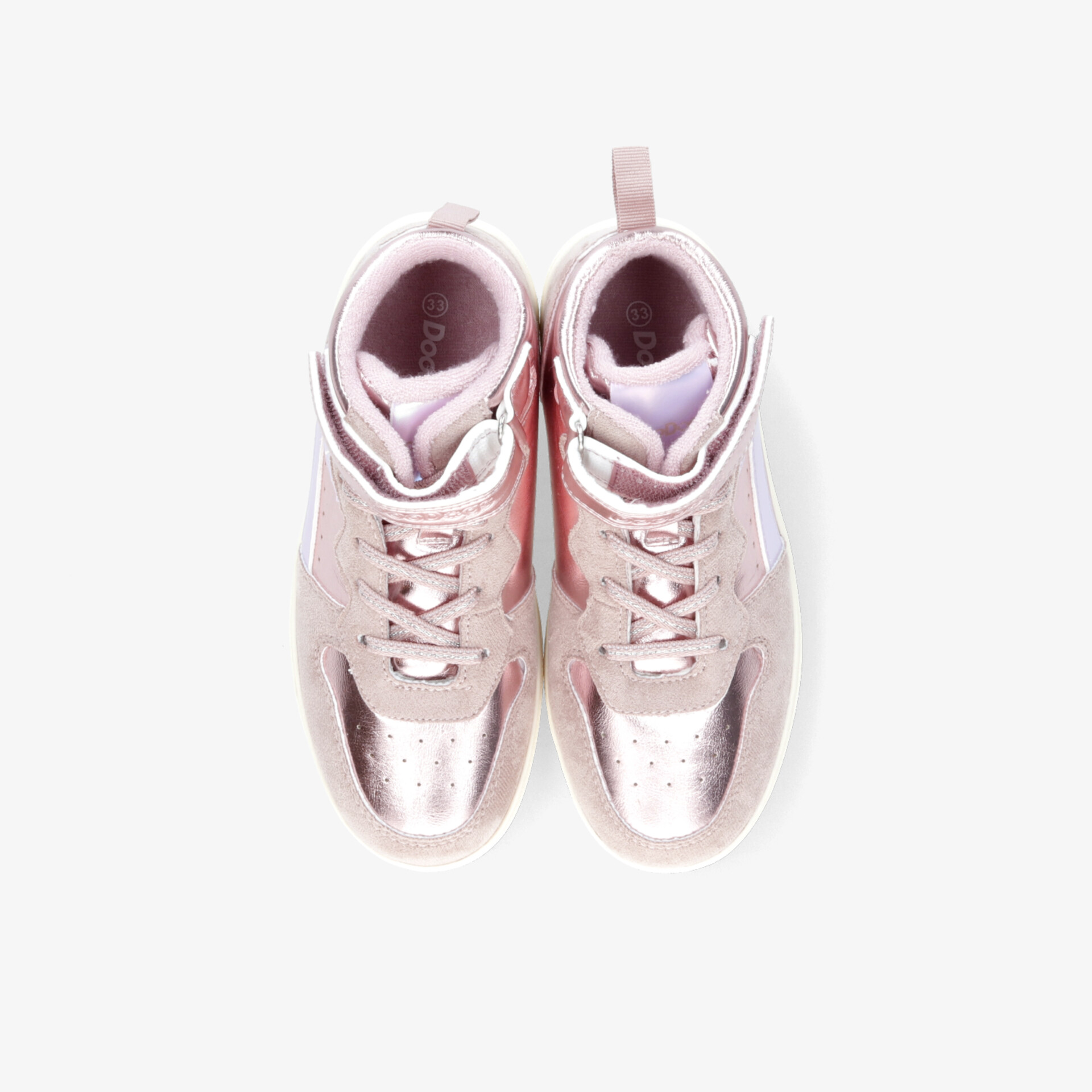 Leichte, komfortable Sportschuhe in rosa mit atmungsaktivem Material und gepolsterter Innensohle, top Ansicht