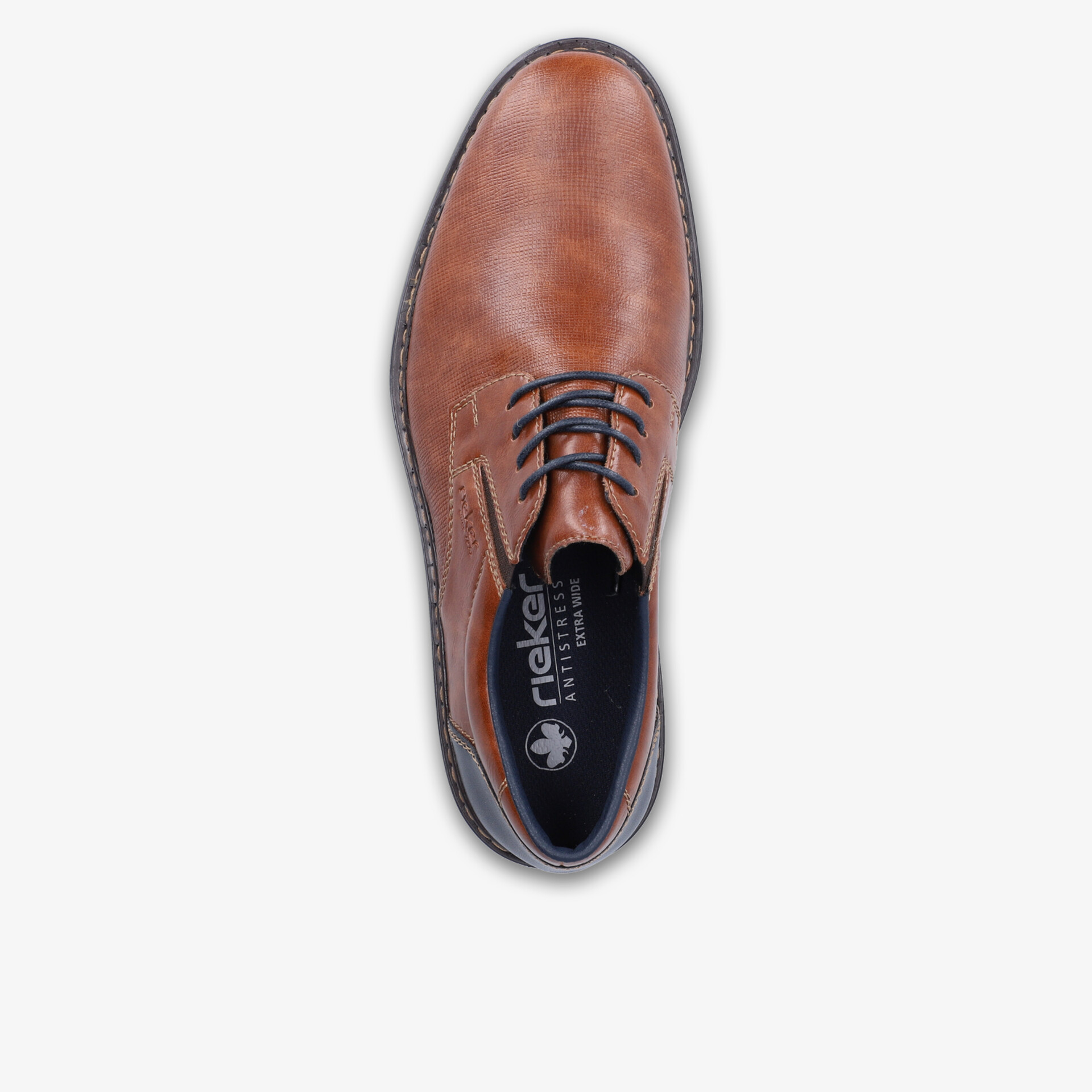 Eleganter brauner Lederschuh mit spitzer Form und Schnürung, klassische und komfortable Businessoptik