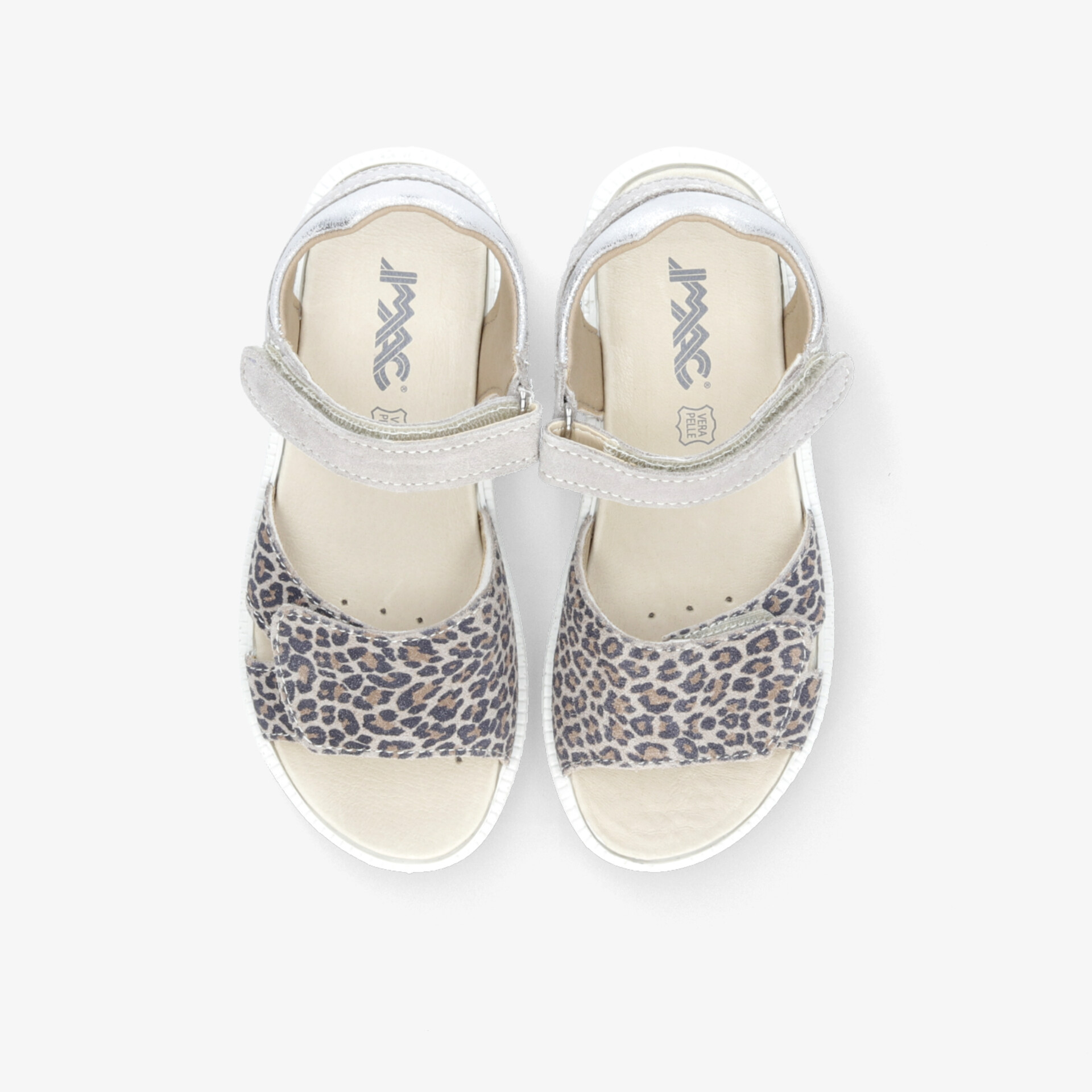 Bequeme Sandalen mit verstellbarem Klettverschluss und modischem Leopardenmuster, gepolsterte Innensohle für Komfort