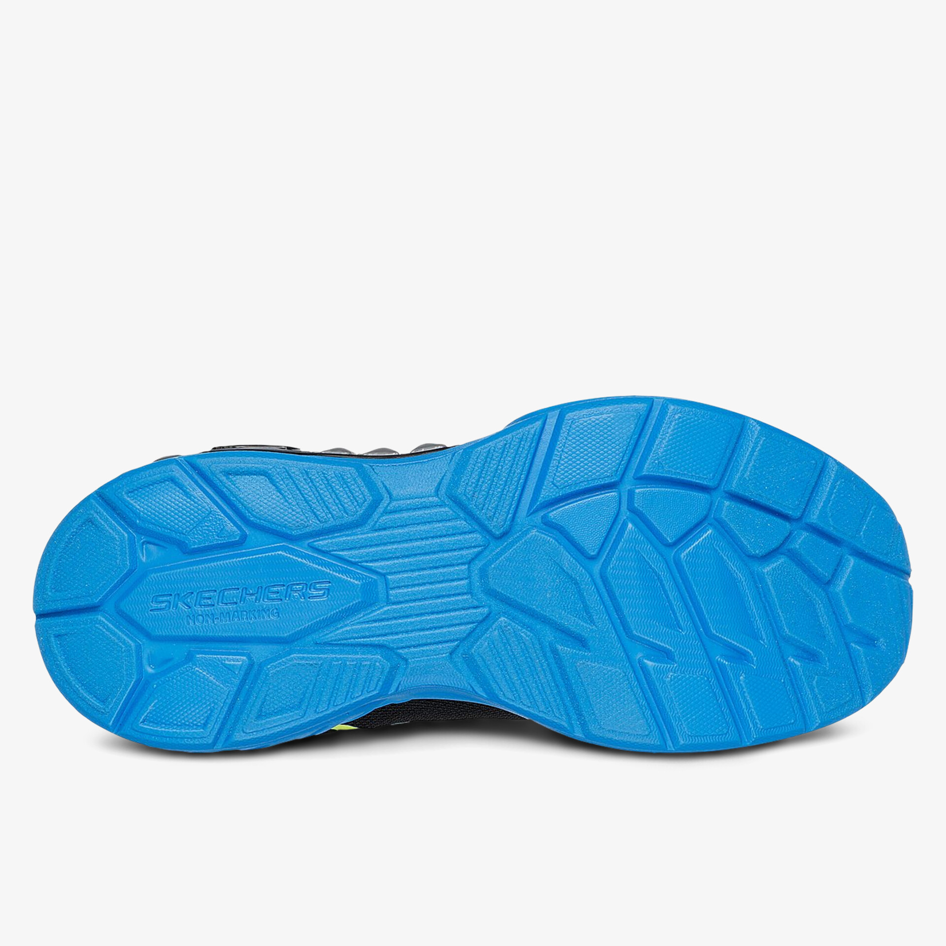 Robuste Sohle in leuchtendem Blau mit stabilem Halt für optimalen Grip.