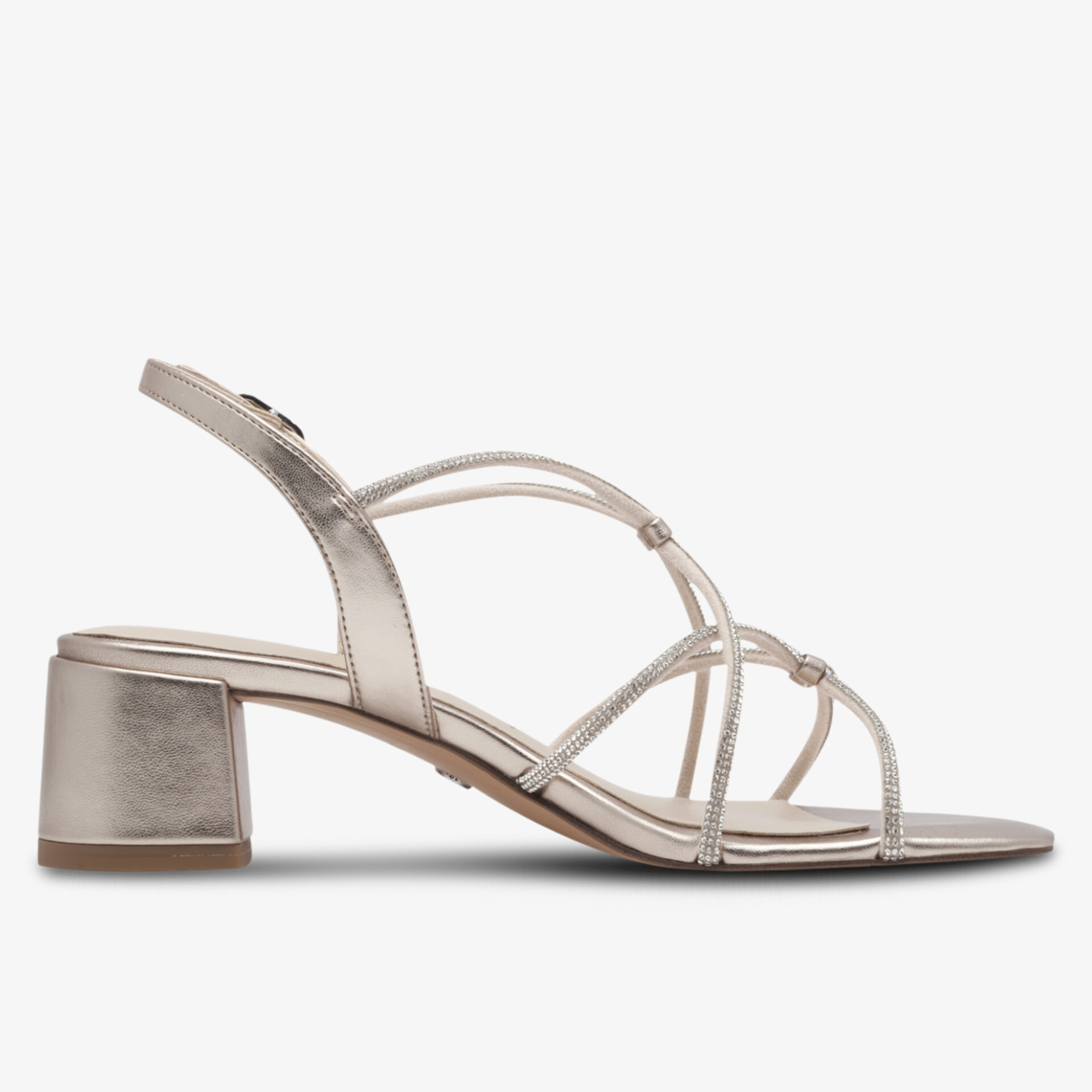 Eleganter Schuh mit mittelhohem Blockabsatz und feinen Riemchen für stilvollen Komfort