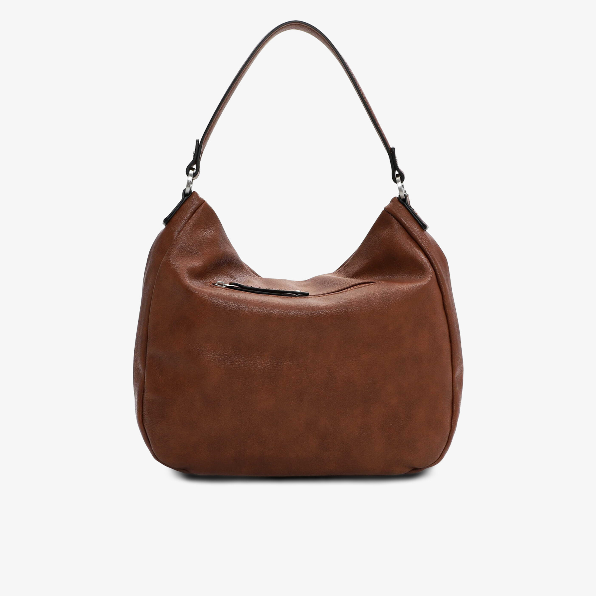 Elegante braune Ledertasche mit weichem Material und geräumigem Innenfach für den täglichen Gebrauch.