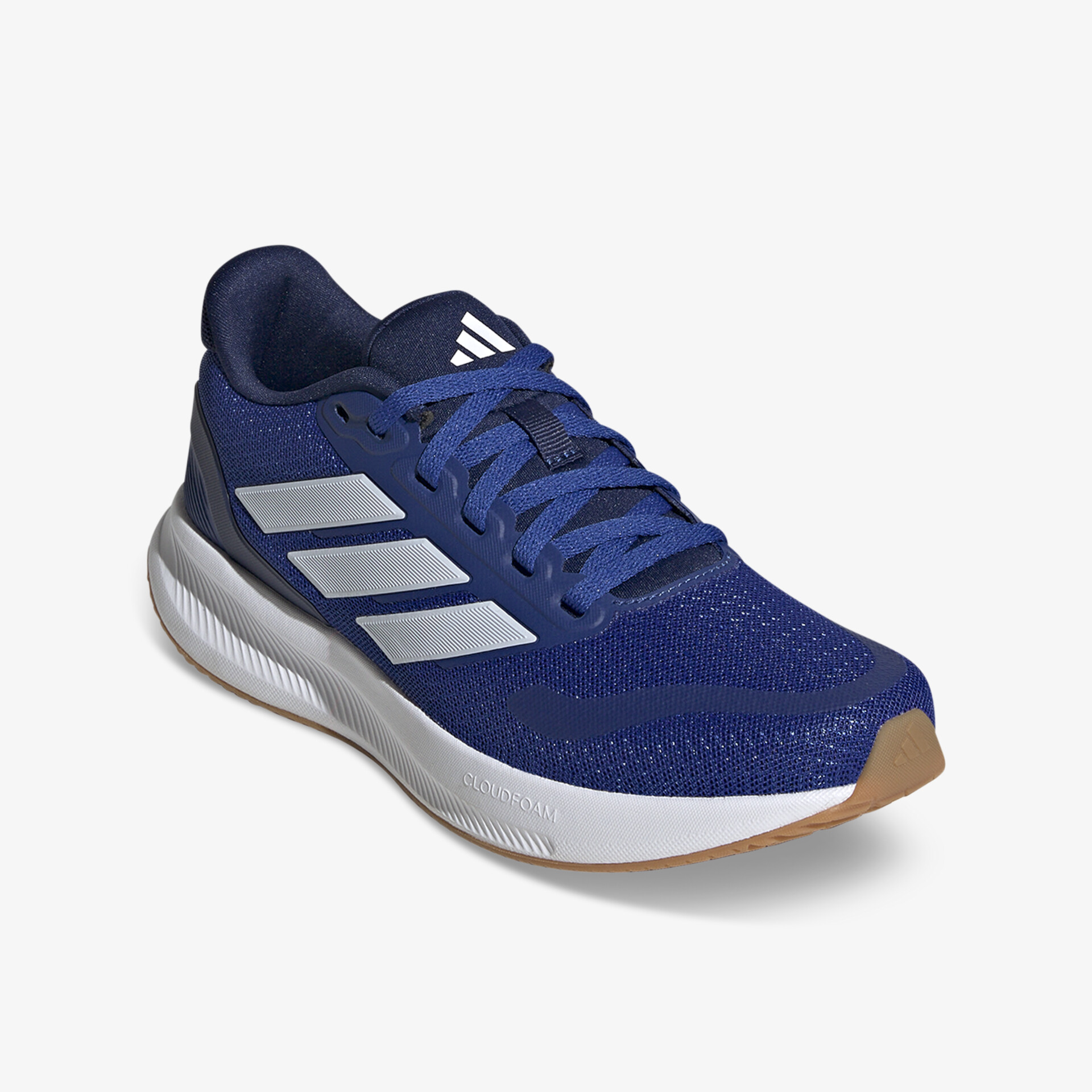 Moderner blauer Sportschuh mit atmungsaktivem Obermaterial, robuster Sohle und bequemer Passform