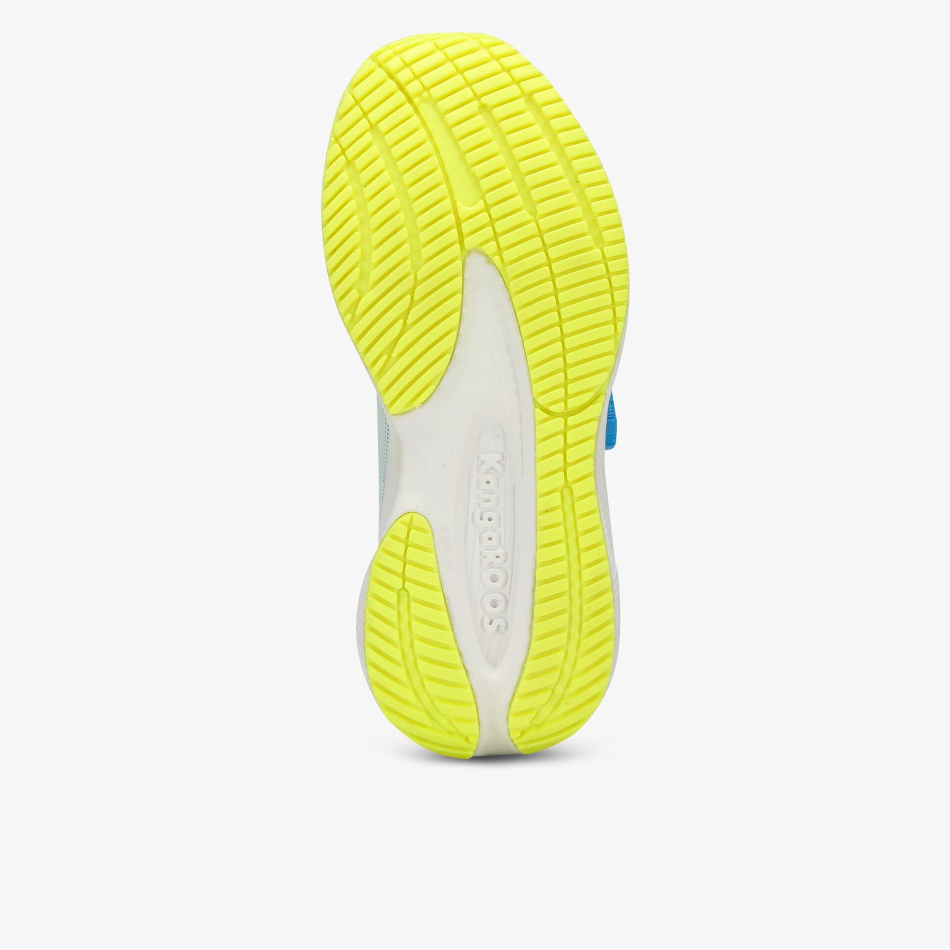 Leichte und flexible gelb kontrastierende Laufsohle mit rutschfestem Profil für optimalen Halt