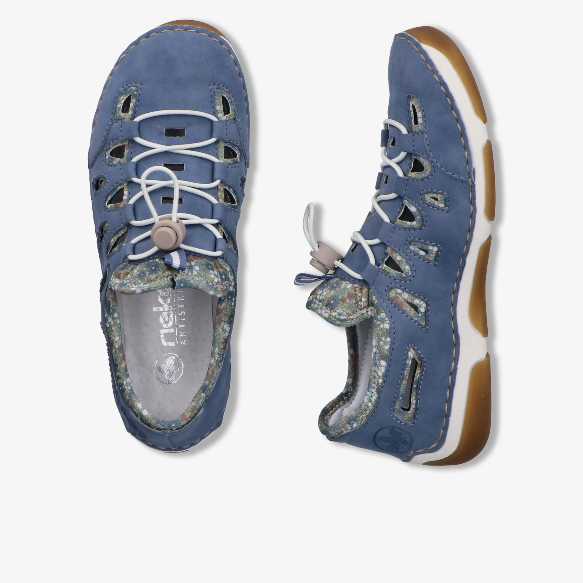 Bequeme Freizeitschuhe mit robuster Schnürung und rutschfester Sohle in blau für vielseitigen Alltag