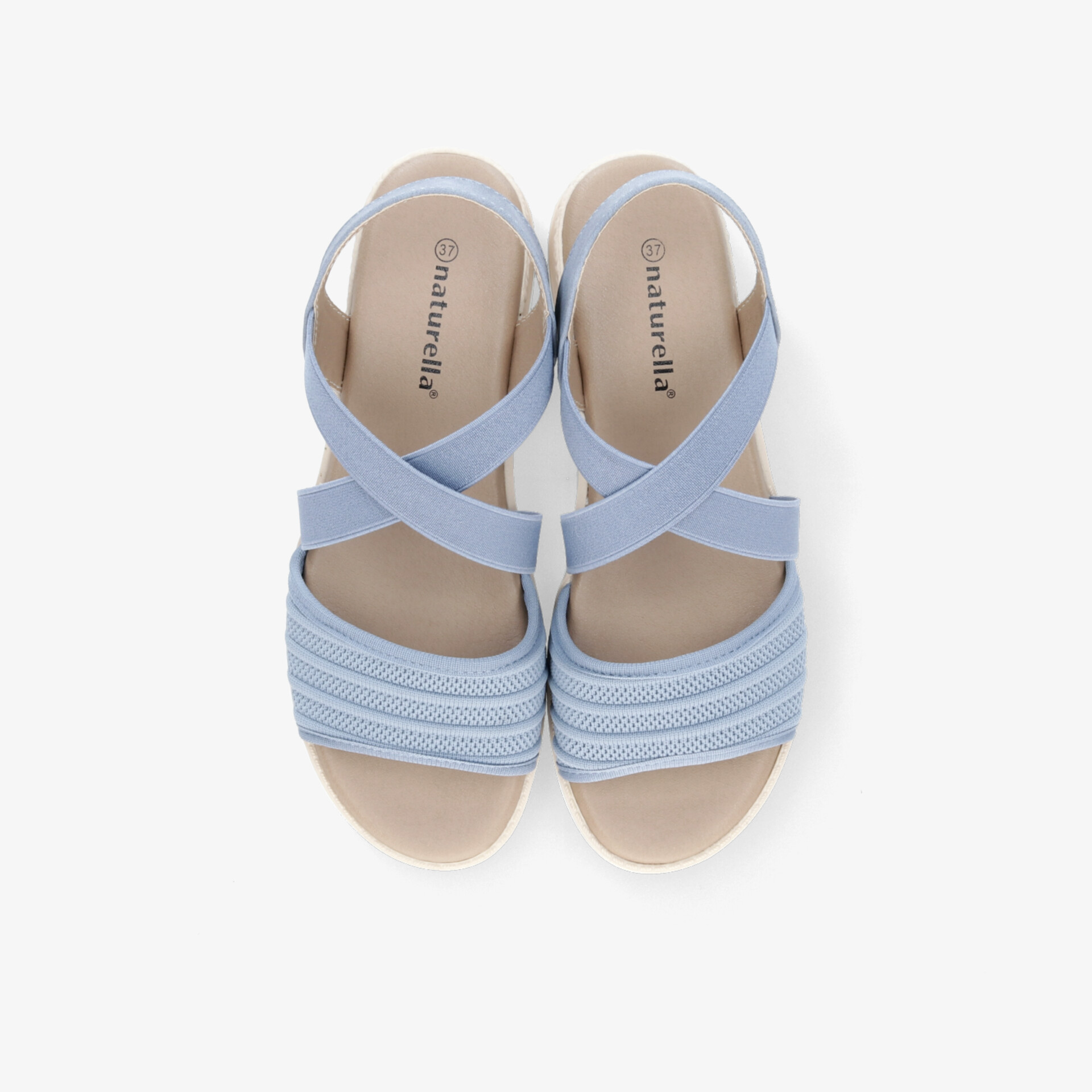 Bequeme, leicht verstellbare Sandalen mit weicher Polsterung und luftdurchlässigem Design in hellblauer Farbe