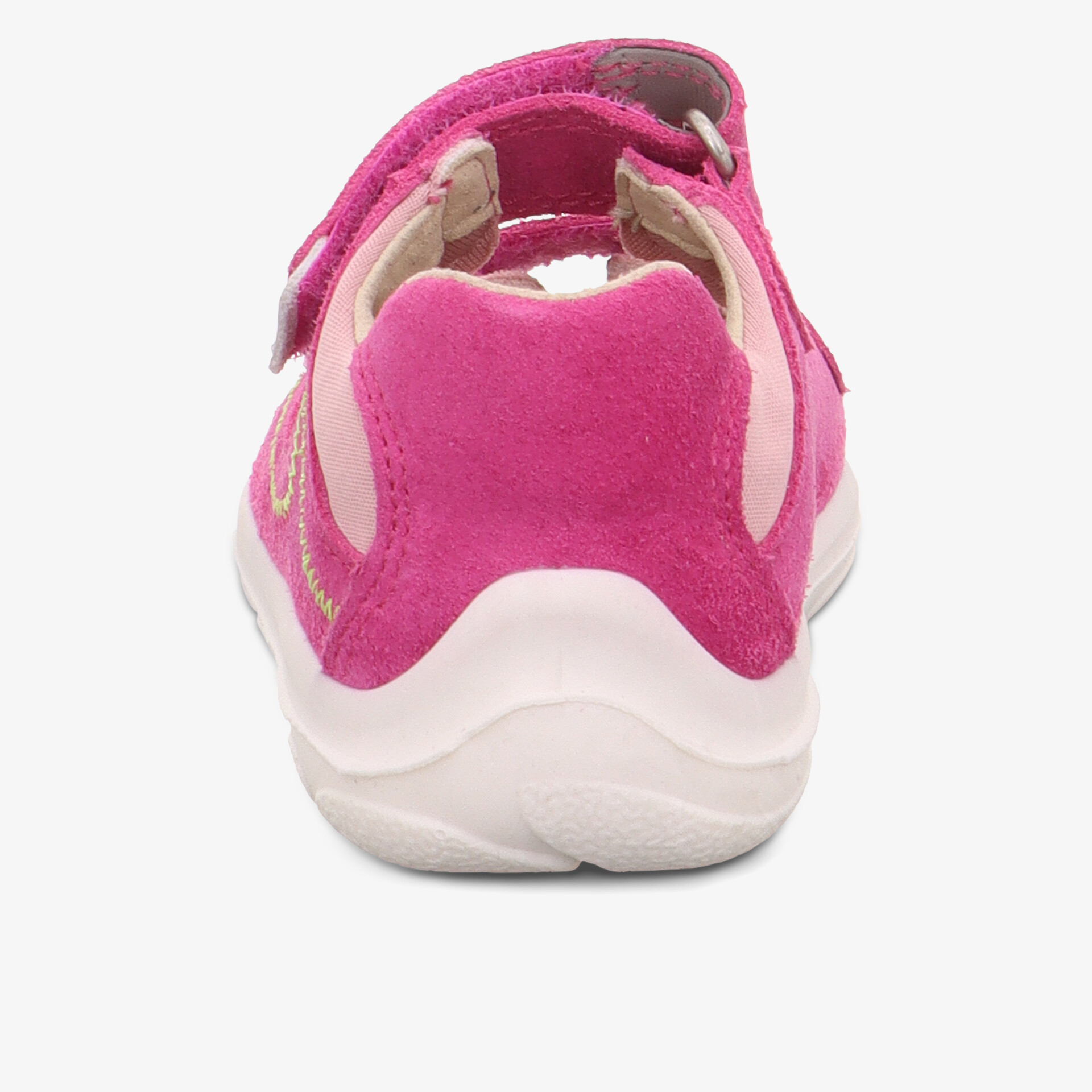 Bequemer Schuh mit gepolstertem Fersenbereich und rutschfester Sohle in leuchtendem Pink