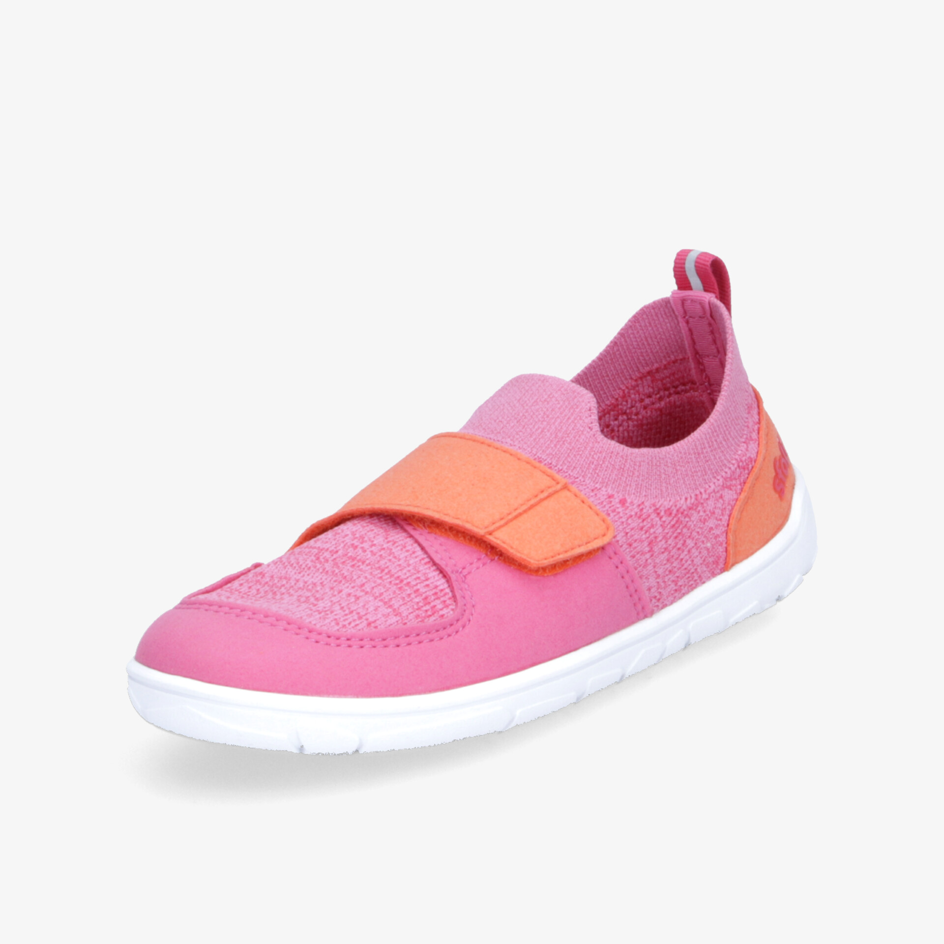 Sportlicher rosa Slipper mit flexiblem Klettverschluss und leichter, rutschfester Sohle für maximalen Komfort