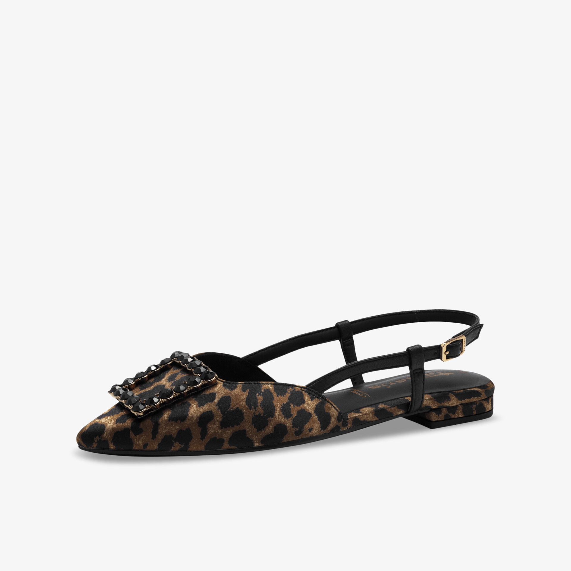 Eleganter spitzer Schuh mit Leo-Print und dekorativer Schleife, flacher Absatz für bequemen Halt