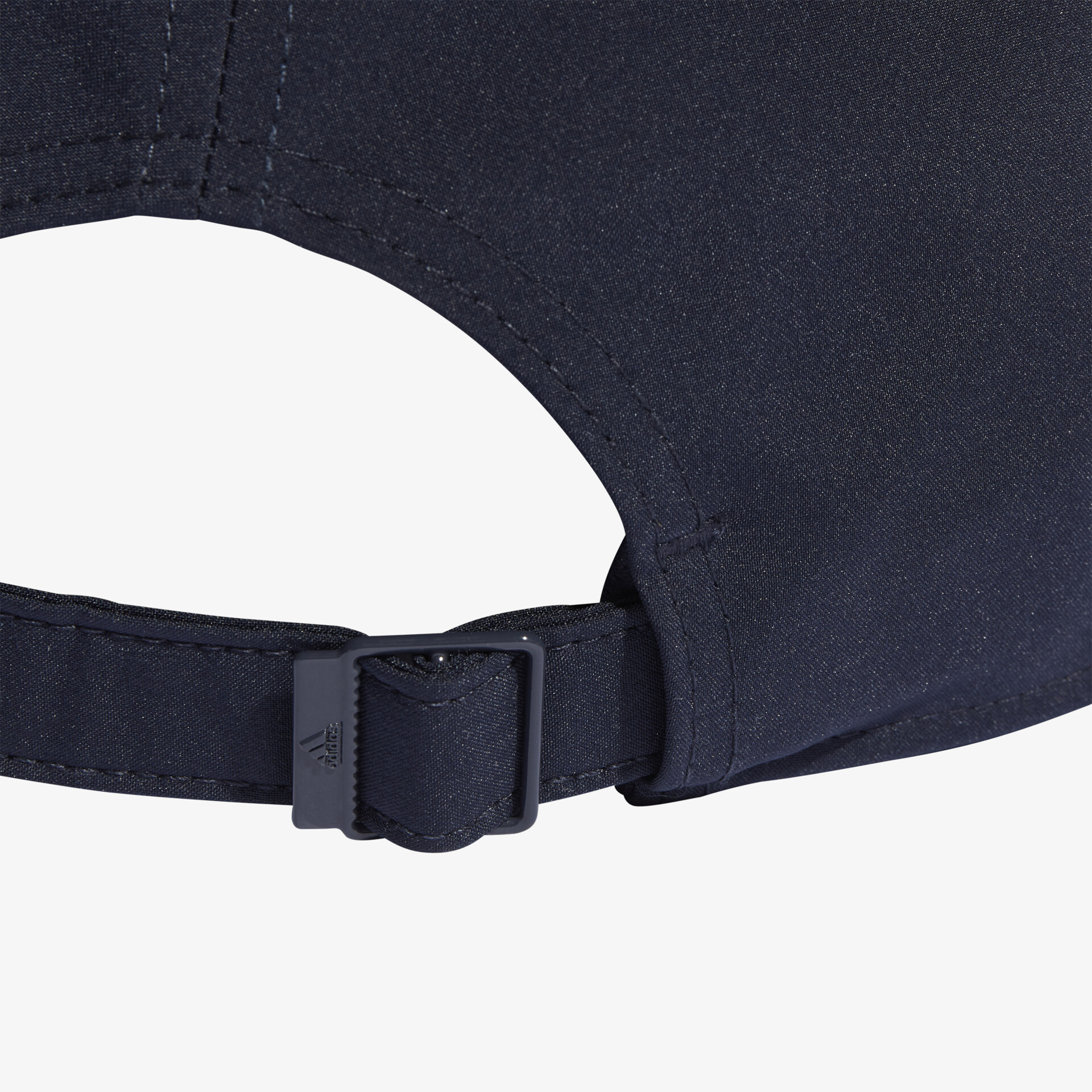 Rückansicht einer dunkelblauen Baseball Cap mit verstellbarem Verschluss für optimalen Tragekomfort