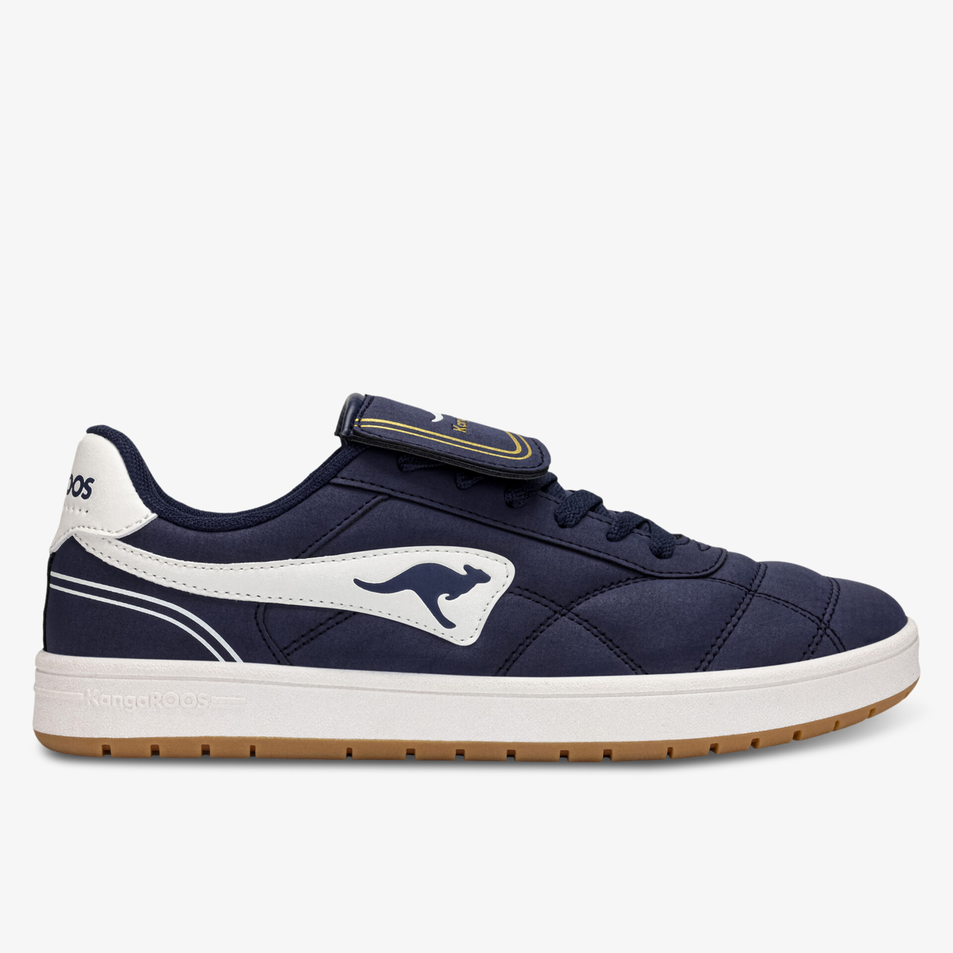 Robuster und sportlicher Schuh mit Klettverschluss, seitliche Ansicht, leicht und komfortabel gestaltet