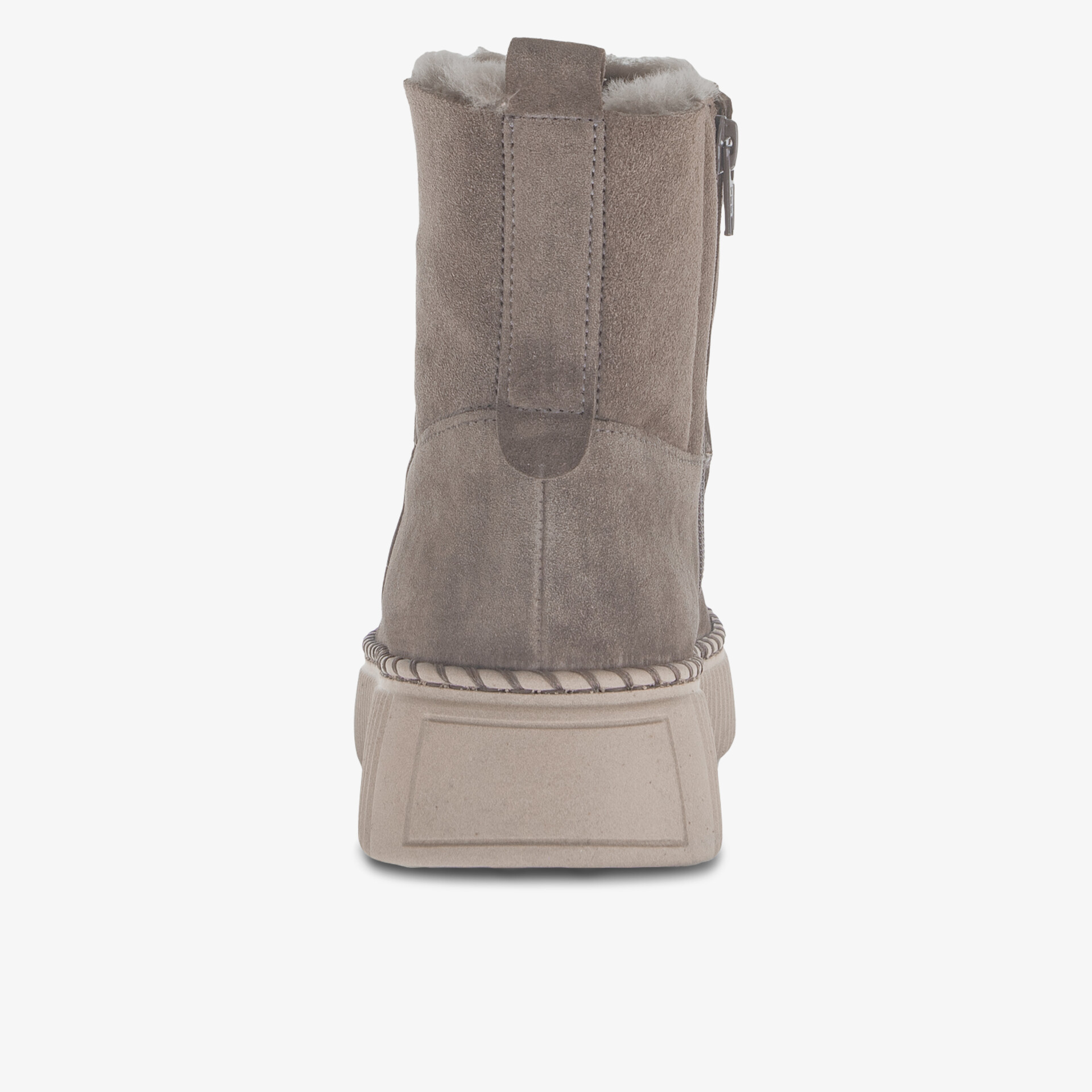 Robuster Winterstiefel mit warmem Innenfutter und praktischem Reißverschluss, kompakter Absatz, hinten aufgenommen