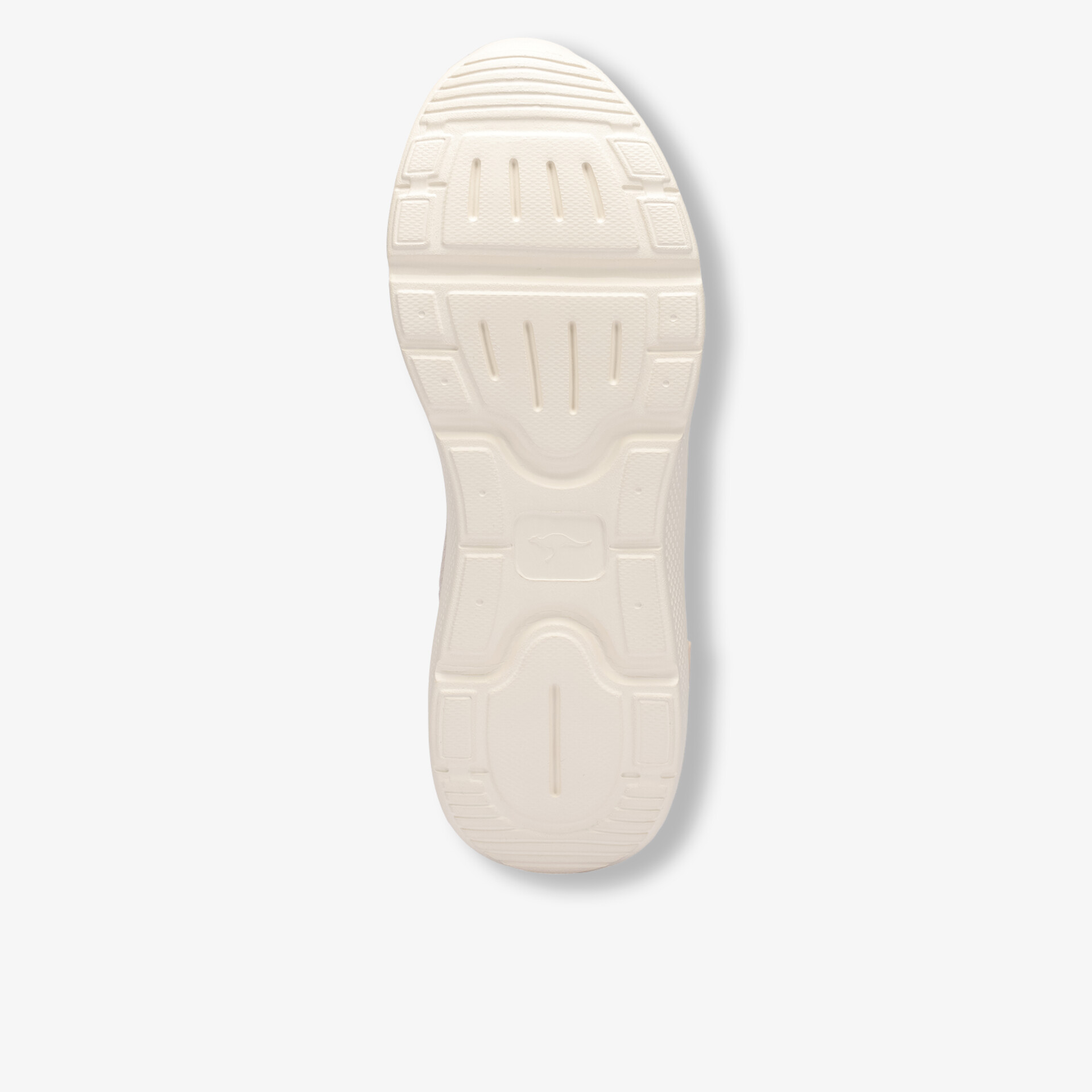 Weiße Schuhsohle mit rutschfestem Profil für optimalen Halt und Komfort