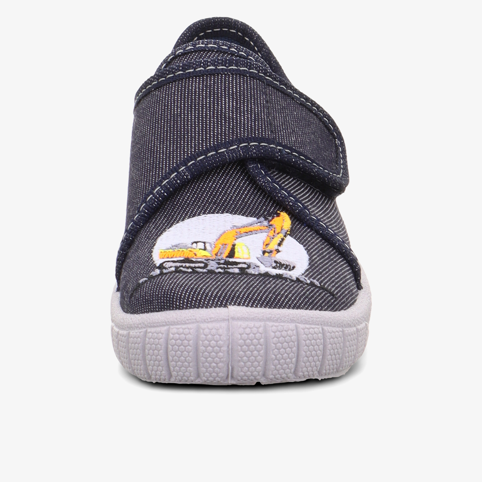 Kinder Halbschuh mit praktischem Klettverschluss und robuster weißer Sohle, bequem und alltagstauglich