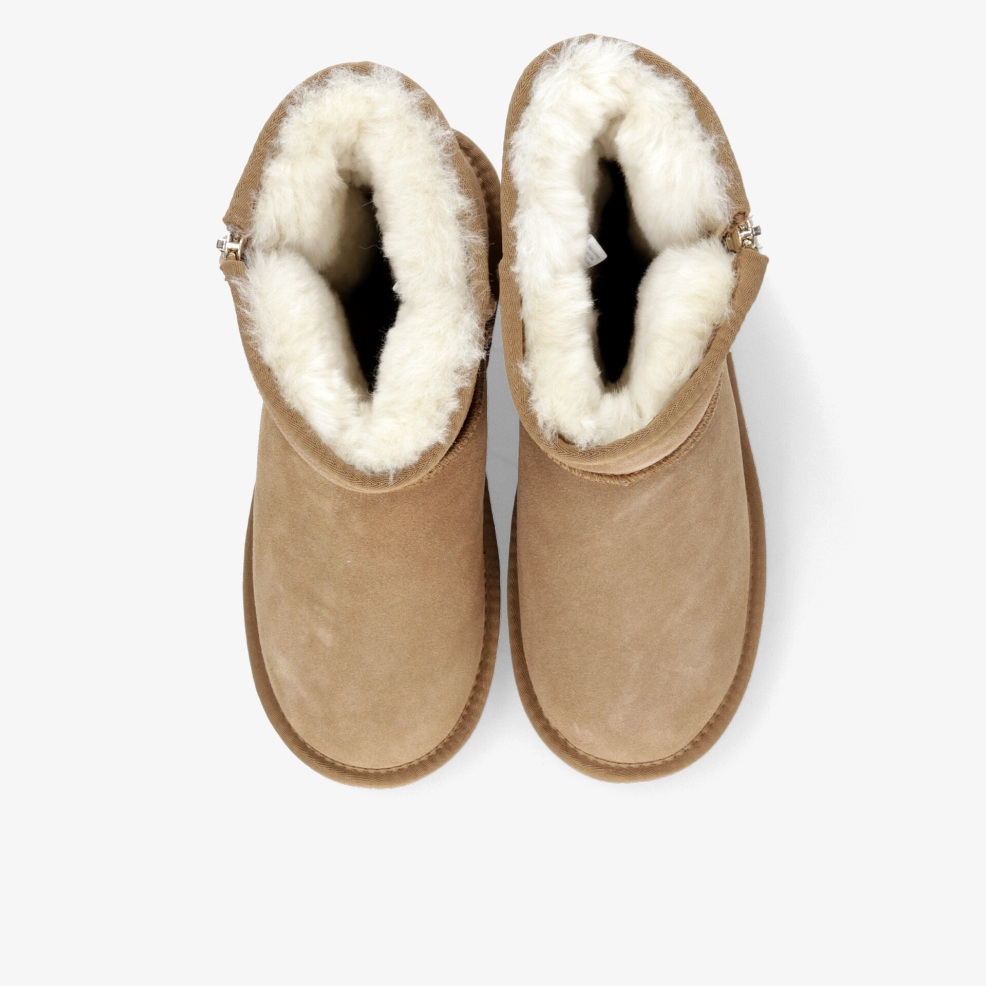 Warme und bequeme Boots mit flauschigem Innenfutter, robuste und komfortable Schuhe für kalte Tage, Draufsicht