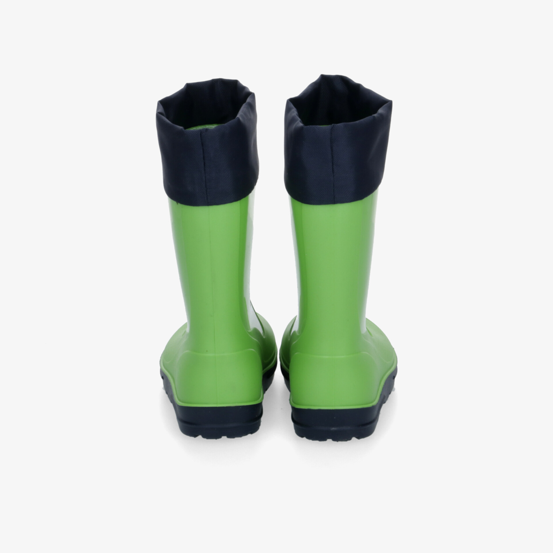 Grüne Gummistiefel robust wasserdicht mit rutschfester Sohle und komfortablem Schaft, Rückansicht